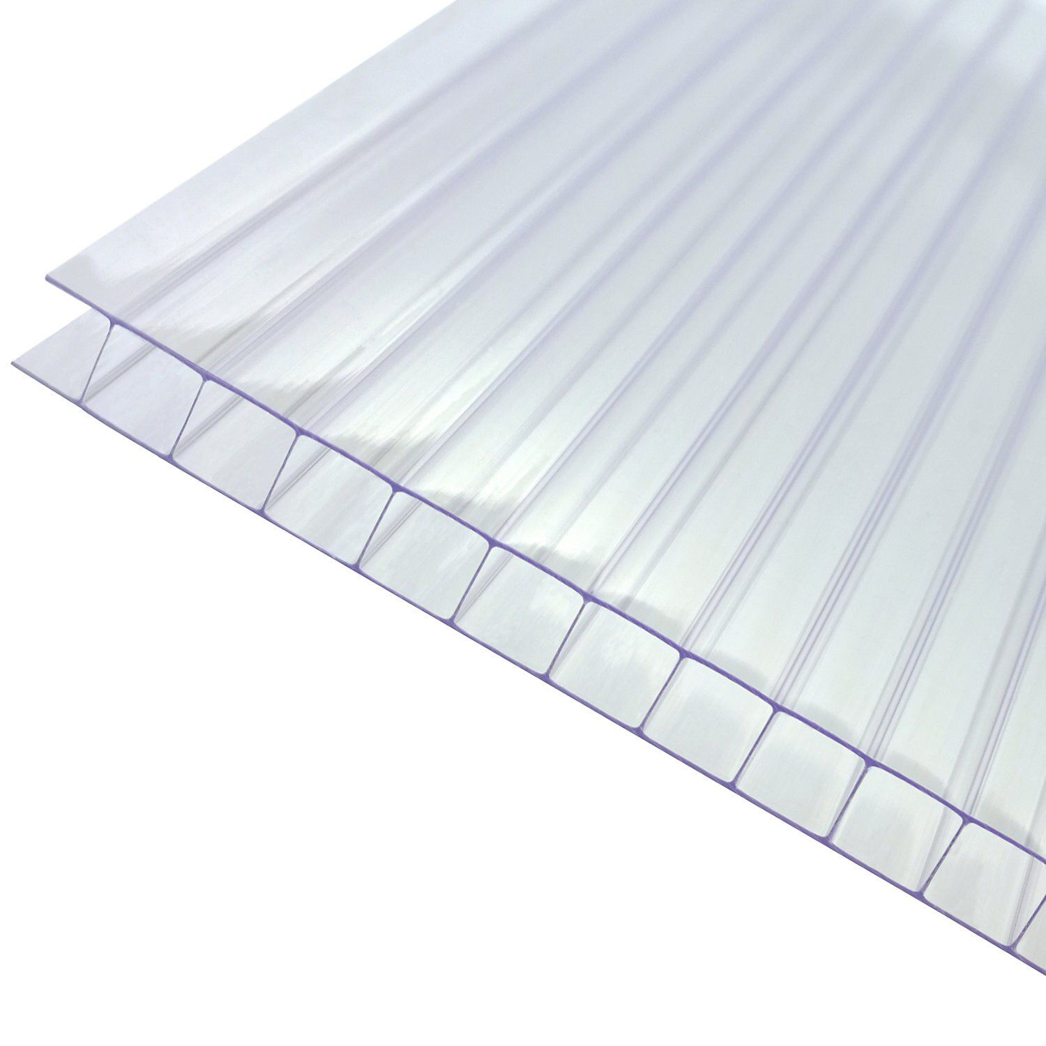 Axiome Clear Polycarbonate Twinwall Roofing sheet (L)5m (W)690mm (T