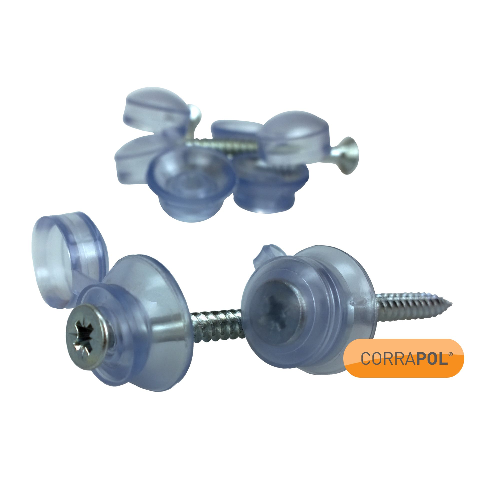Corrapol Polycarbonate (PC) & steel Roofing screw (L)50mm, Pack of 50