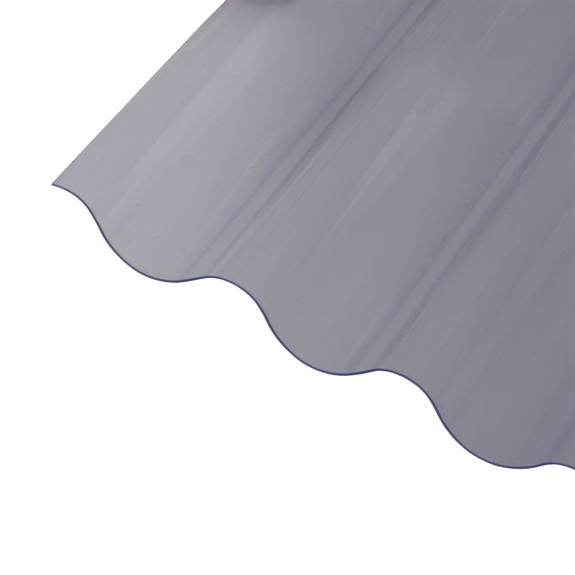 Clear PVC Corrugated Roofing Sheet 2.5m x 950mm Departments DIY at B&Q