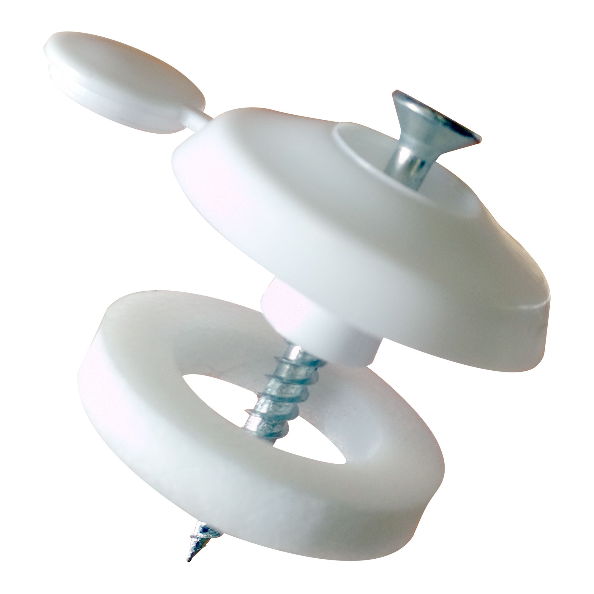 White 40mm Polycarbonate roof sheet fixings pack of 50 Departments