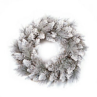 50cm Silver effect Tula Christmas wreath