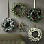 50cm Timeless Tradition Green Glitter effect Mistletoe Christmas wreath
