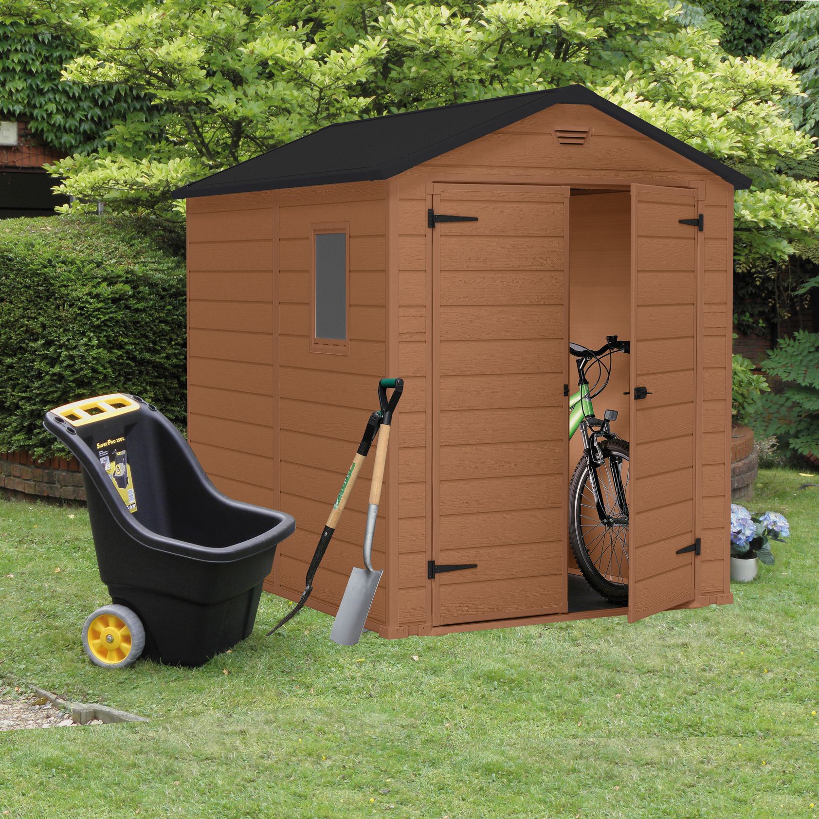 8X6 Apex Shiplap Plastic Shed Base Included | Departments | DIY at B&Q