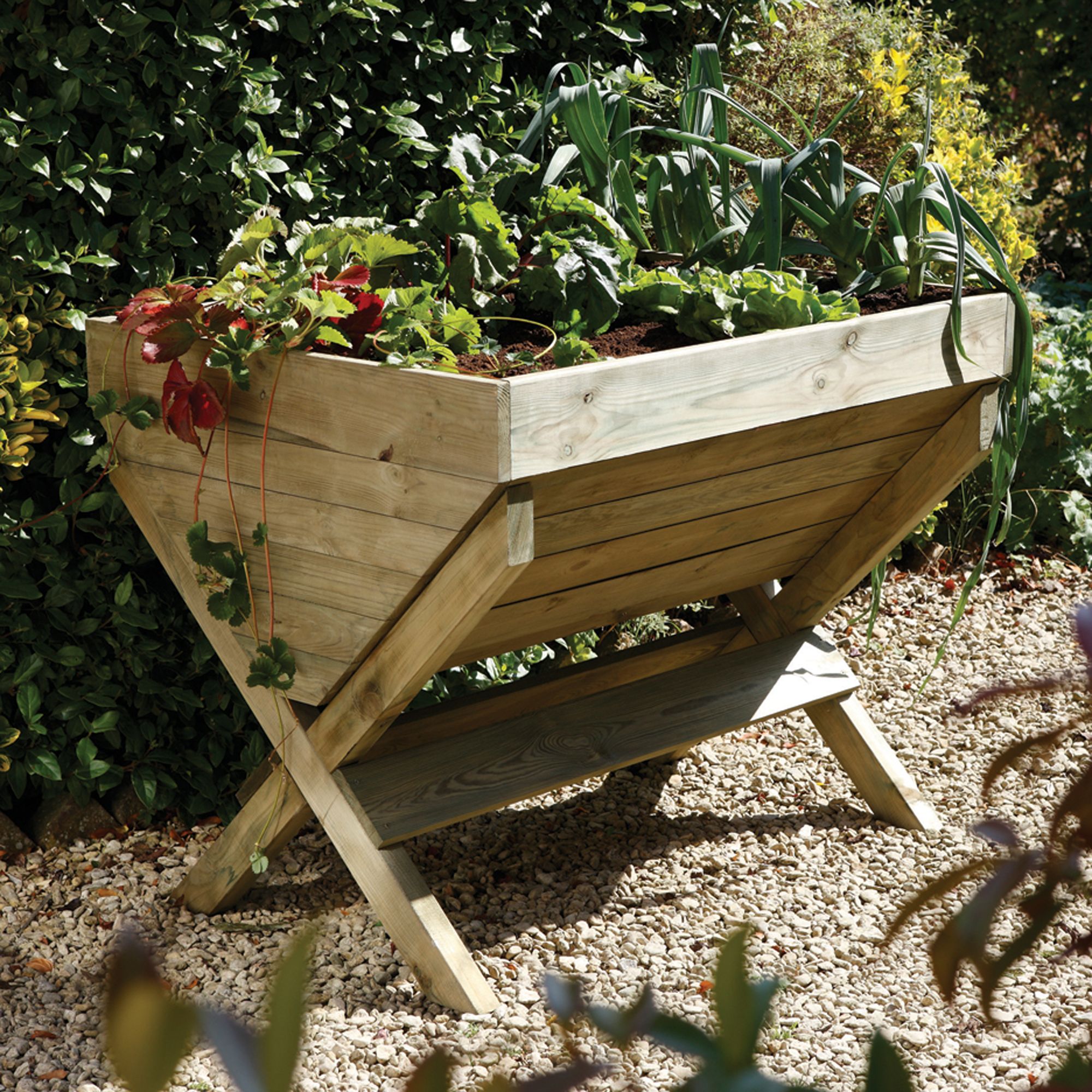 Blooma Wooden Natural timber Garden trough (H)810mm | Departments | TradePoint2000 x 2000
