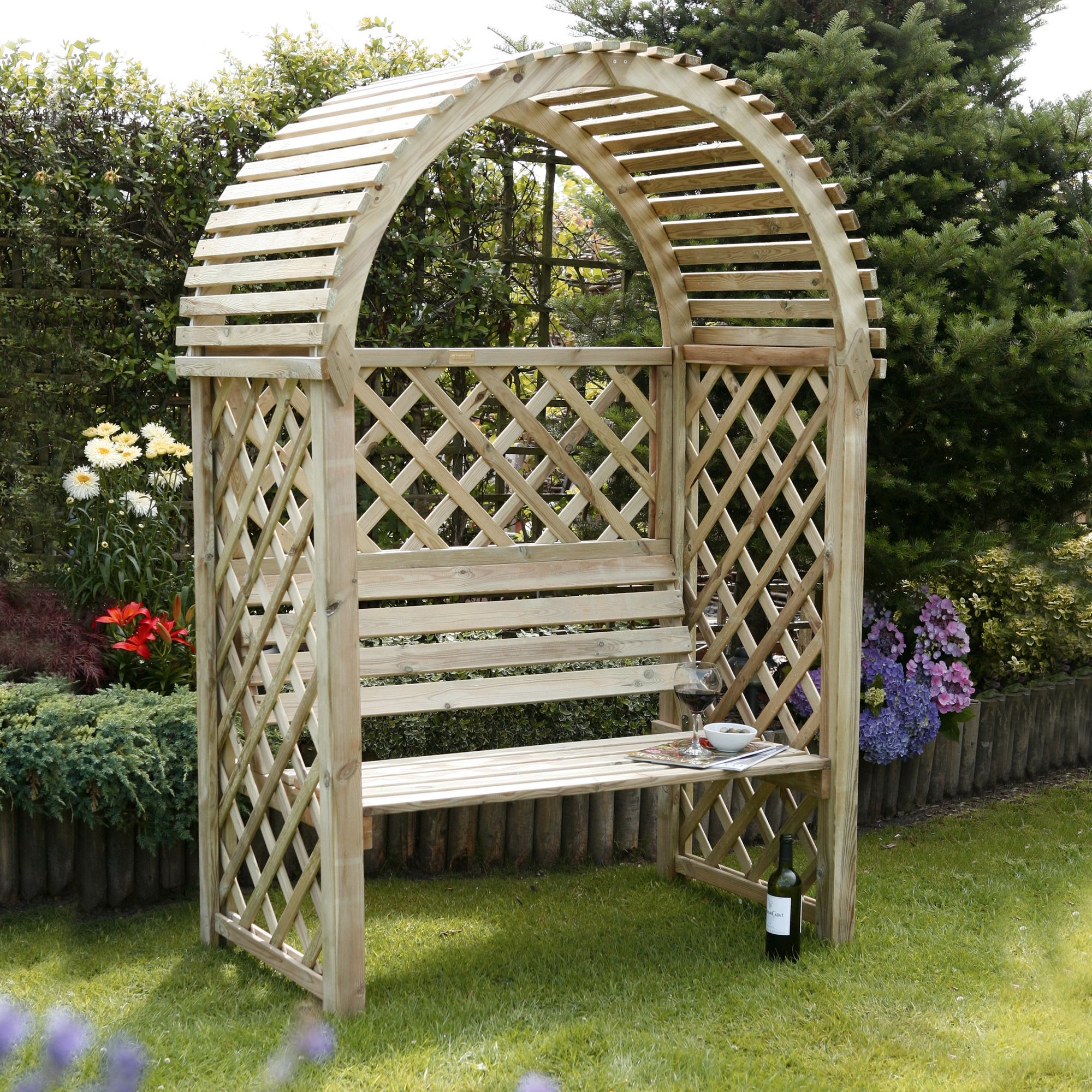 Blooma Chiltern Round Wood Arbour | Departments | DIY at B&Q