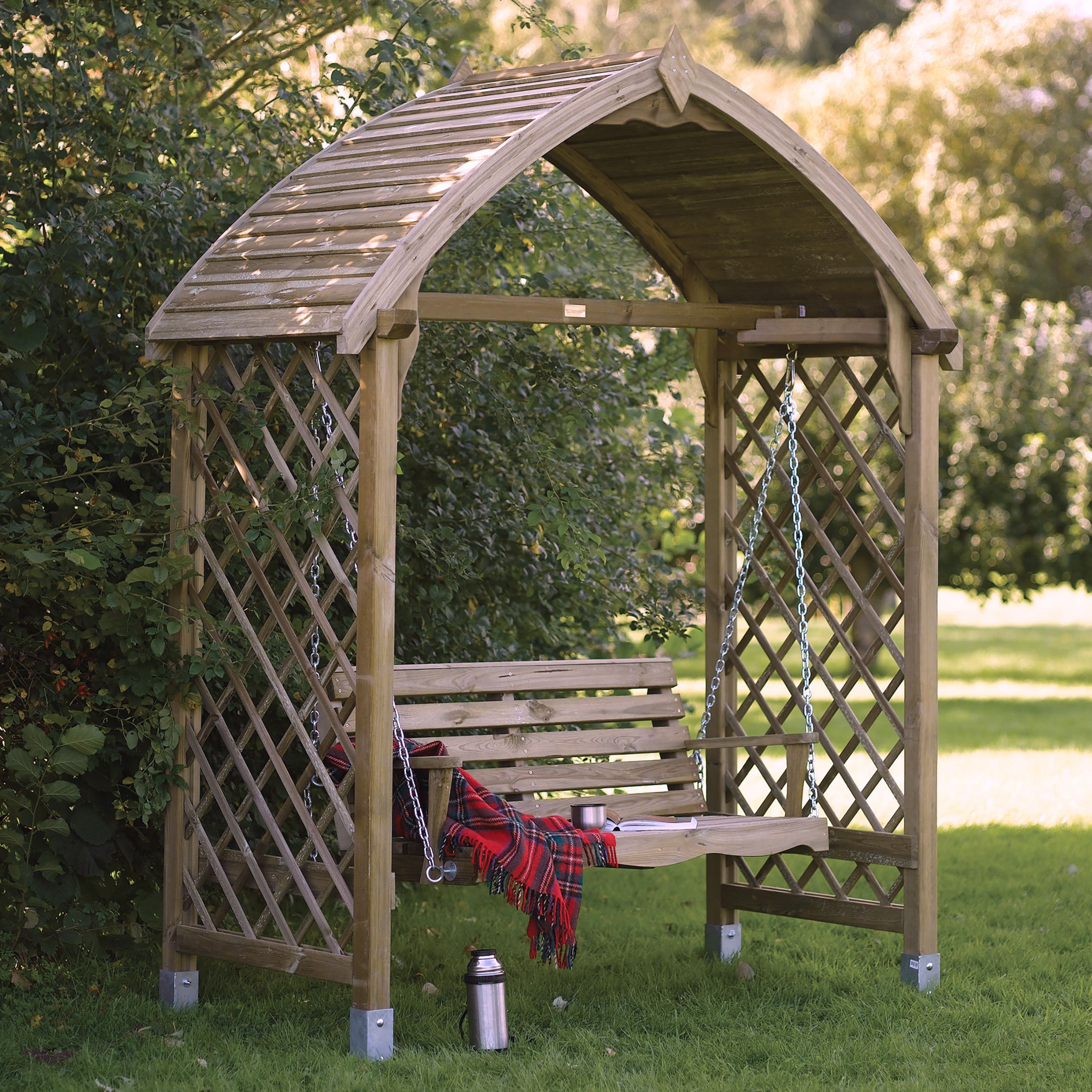 Barmouth Timber Swing arbour Departments DIY at B&amp;Q