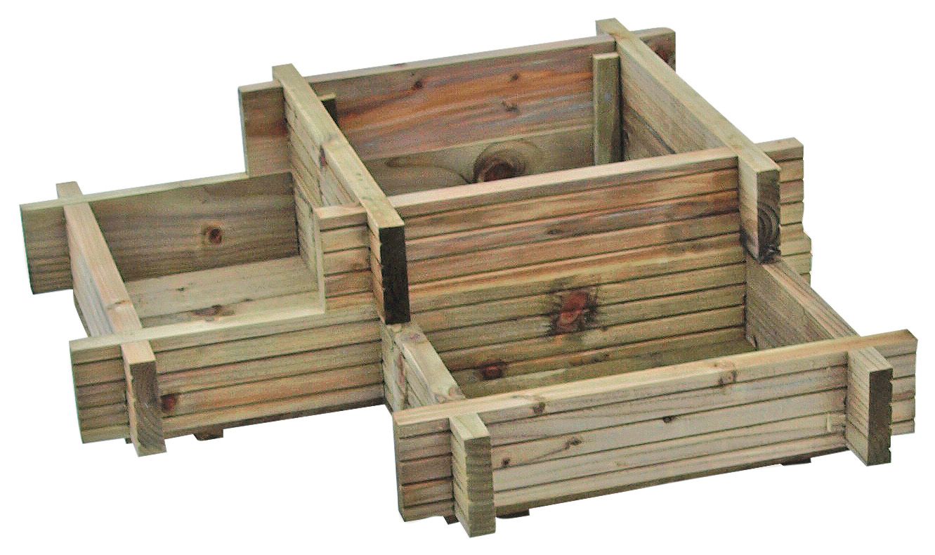 blooma timber corner planter h280mm w960mm