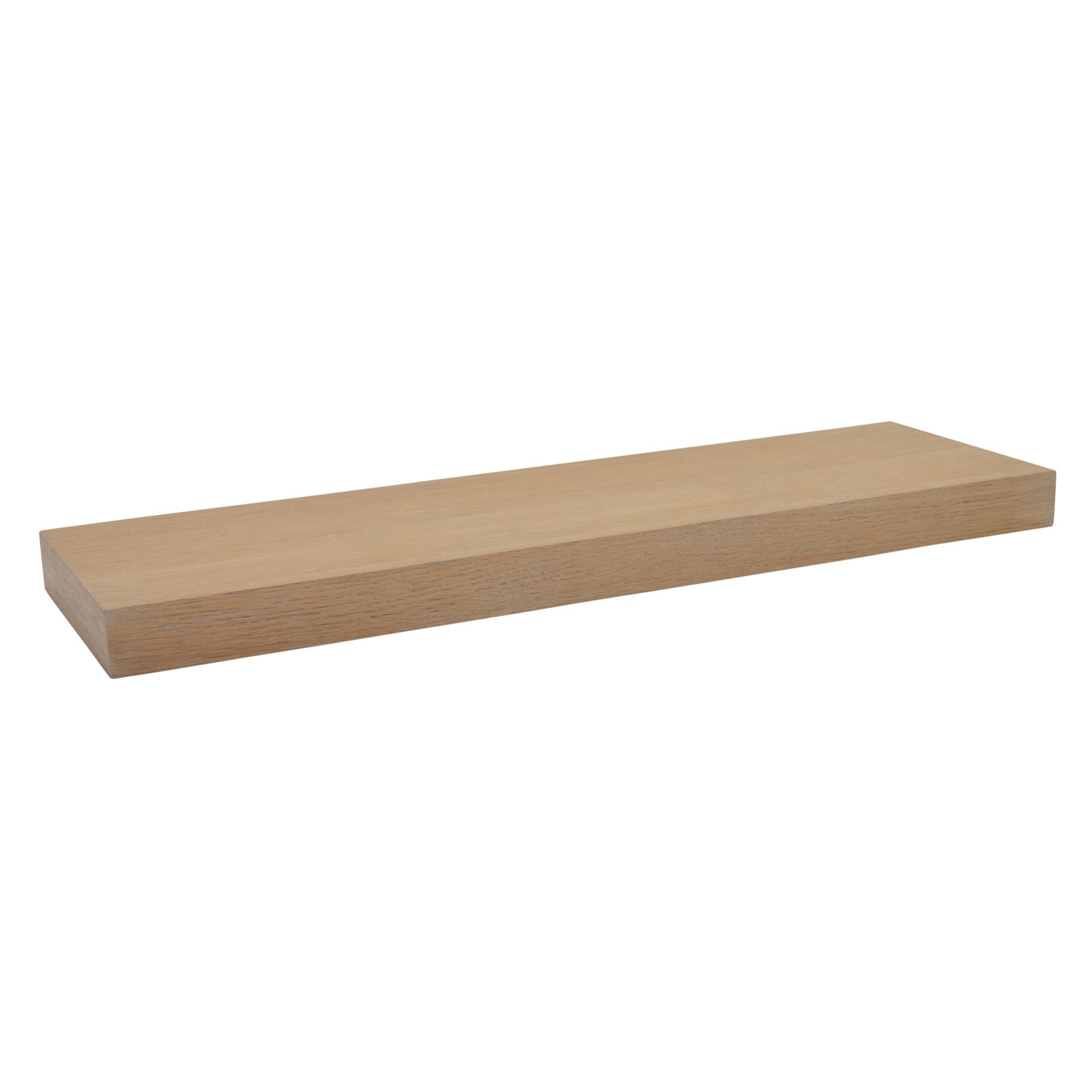 Oak Effect Floating Shelf (L)800mm (D)235mm | Departments | DIY At B&Q