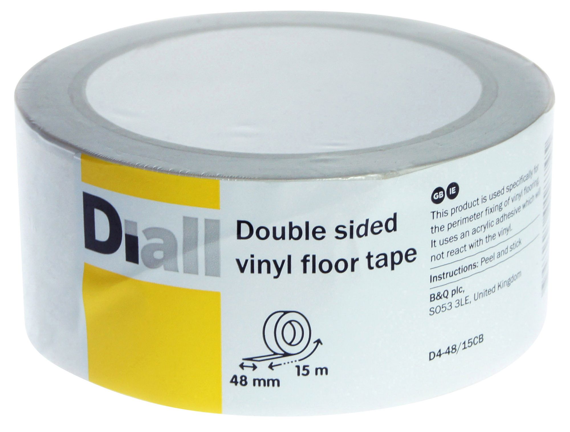 Diall White Double sided vinyl flooring tape (L)15m (W)48mm Departments TradePoint