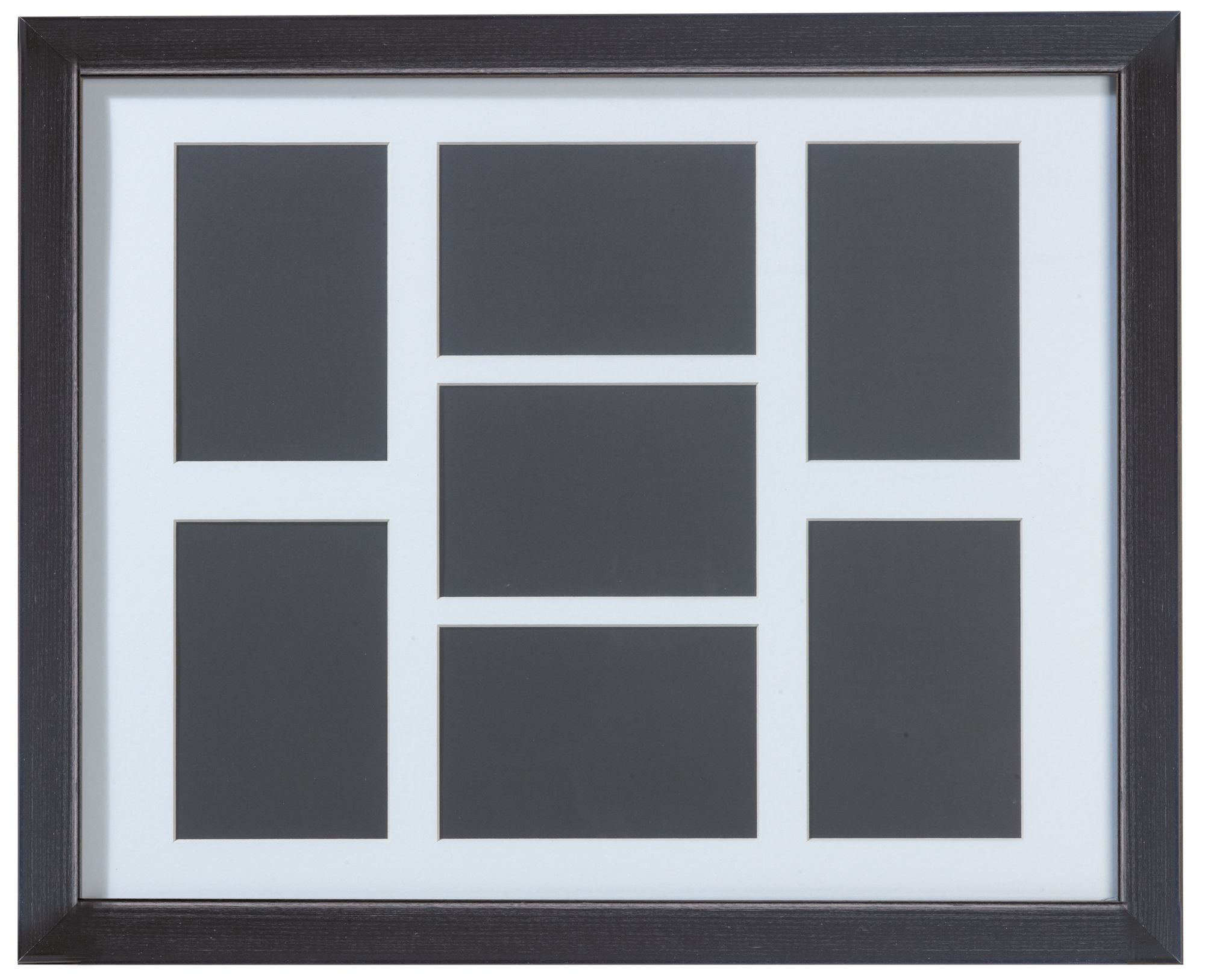 Black Multi Aperture Wood 7 Aperture Picture Frame (H)52 ...