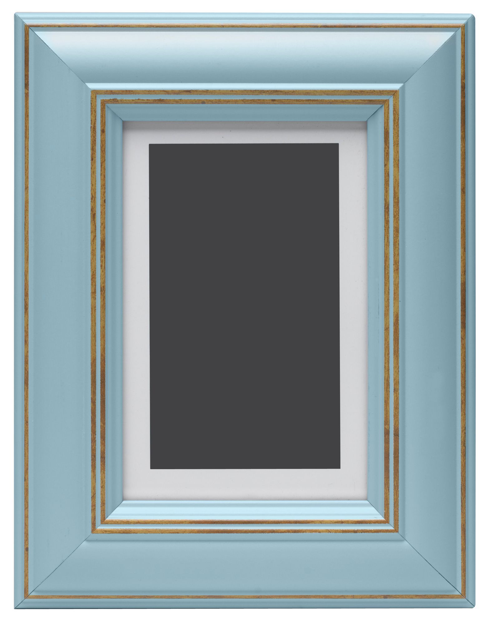 Blue Single Frame Wood Picture Frame (H)22cm x (W)17cm Departments