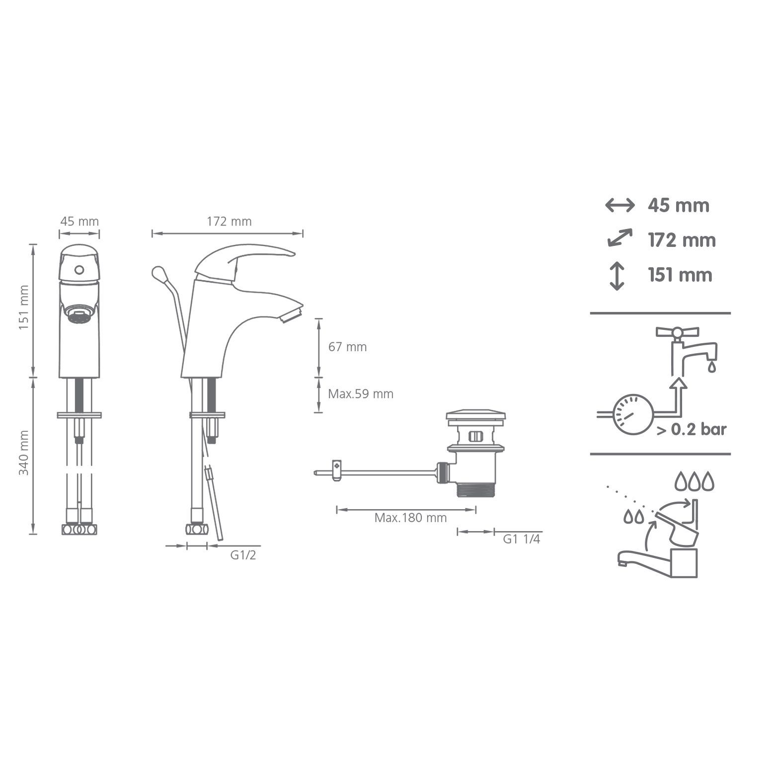 Cooke & Lewis Wave 1 Lever Basin Mixer Tap | Departments | DIY at B&Q