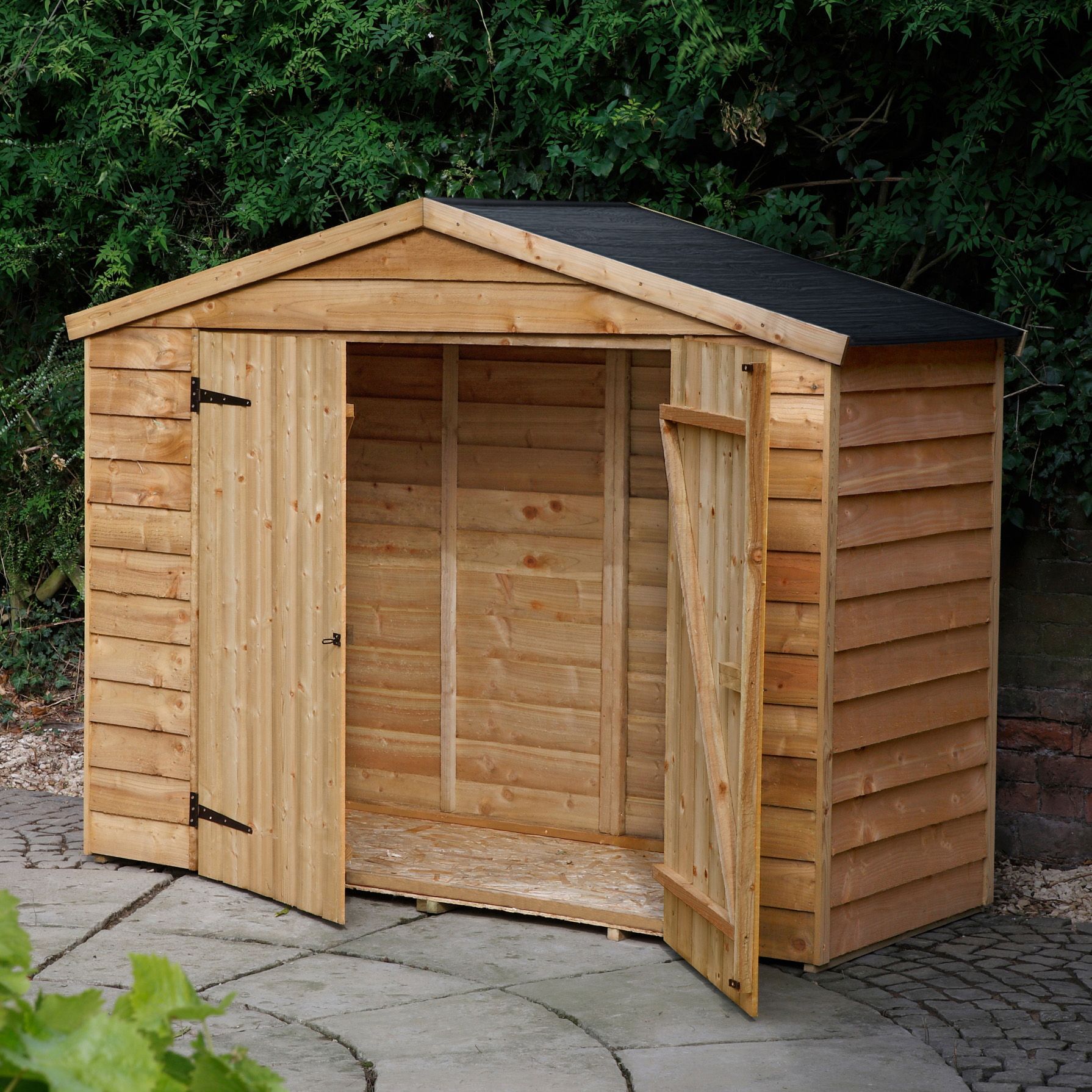 Overlap Apex Wooden Bike Store &amp; Easy Fit Roof 7X3 