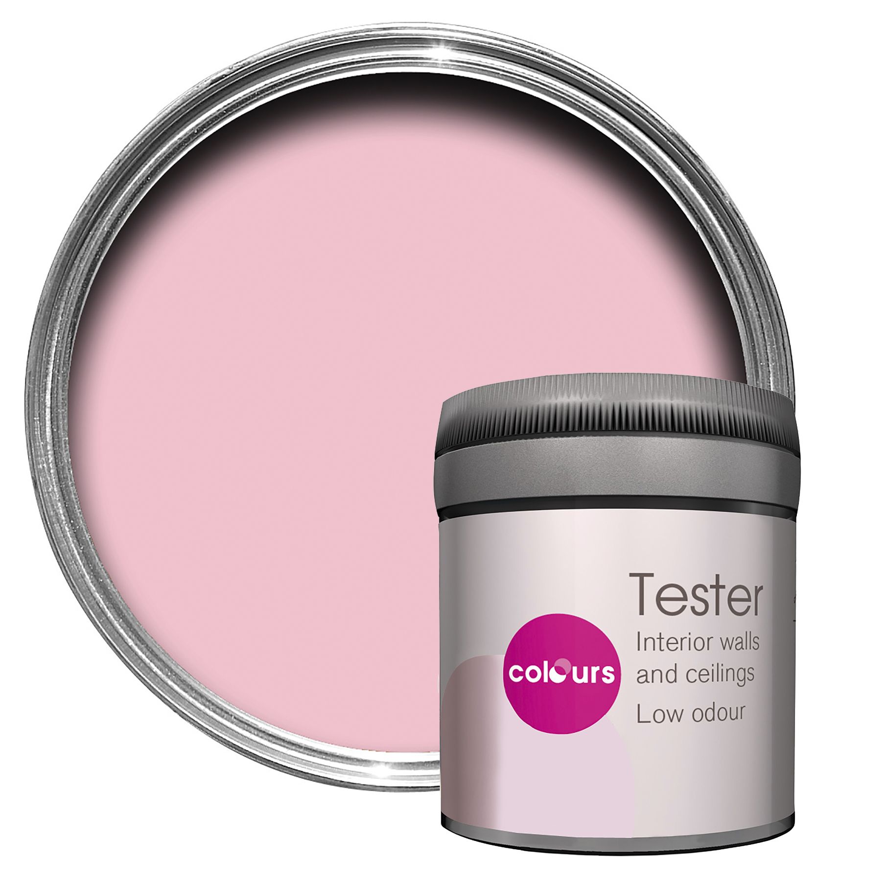 Colours Standard Pink pink Matt Emulsion paint 0.05L Tester pot