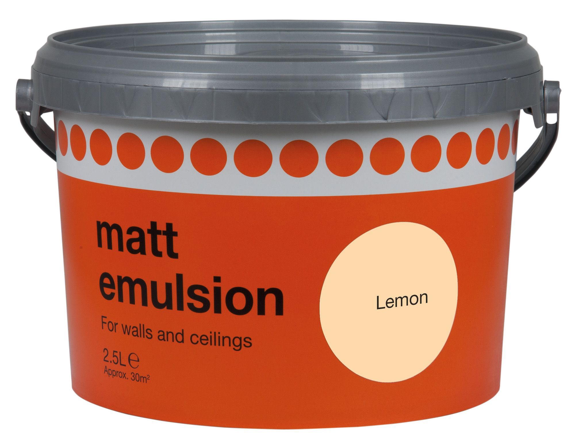 B&Q Lemon Matt Emulsion paint 2.5L Departments DIY at B&Q