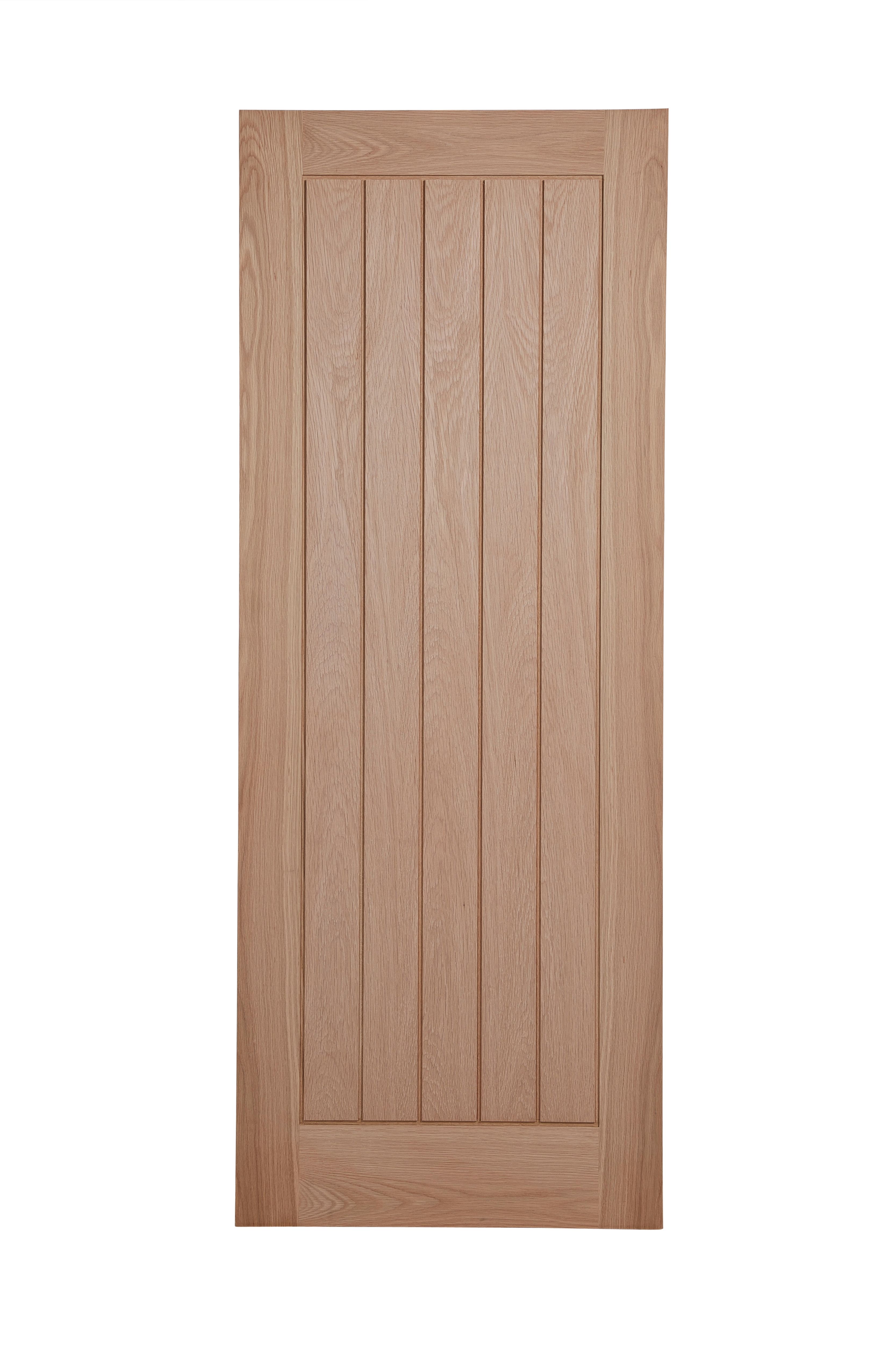 Cottage Panel Oak Veneer Unglazed Internal Fire Door, (H)1981mm (W ...