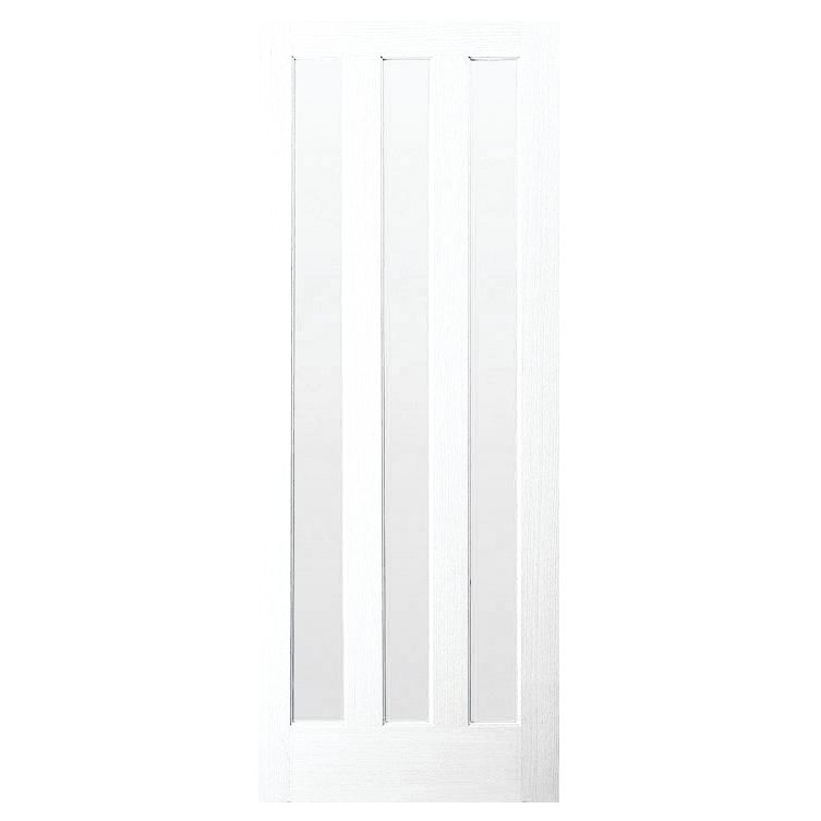 Vertical 3 panel Primed Smooth Internal Door, (H)1981mm (W)838mm