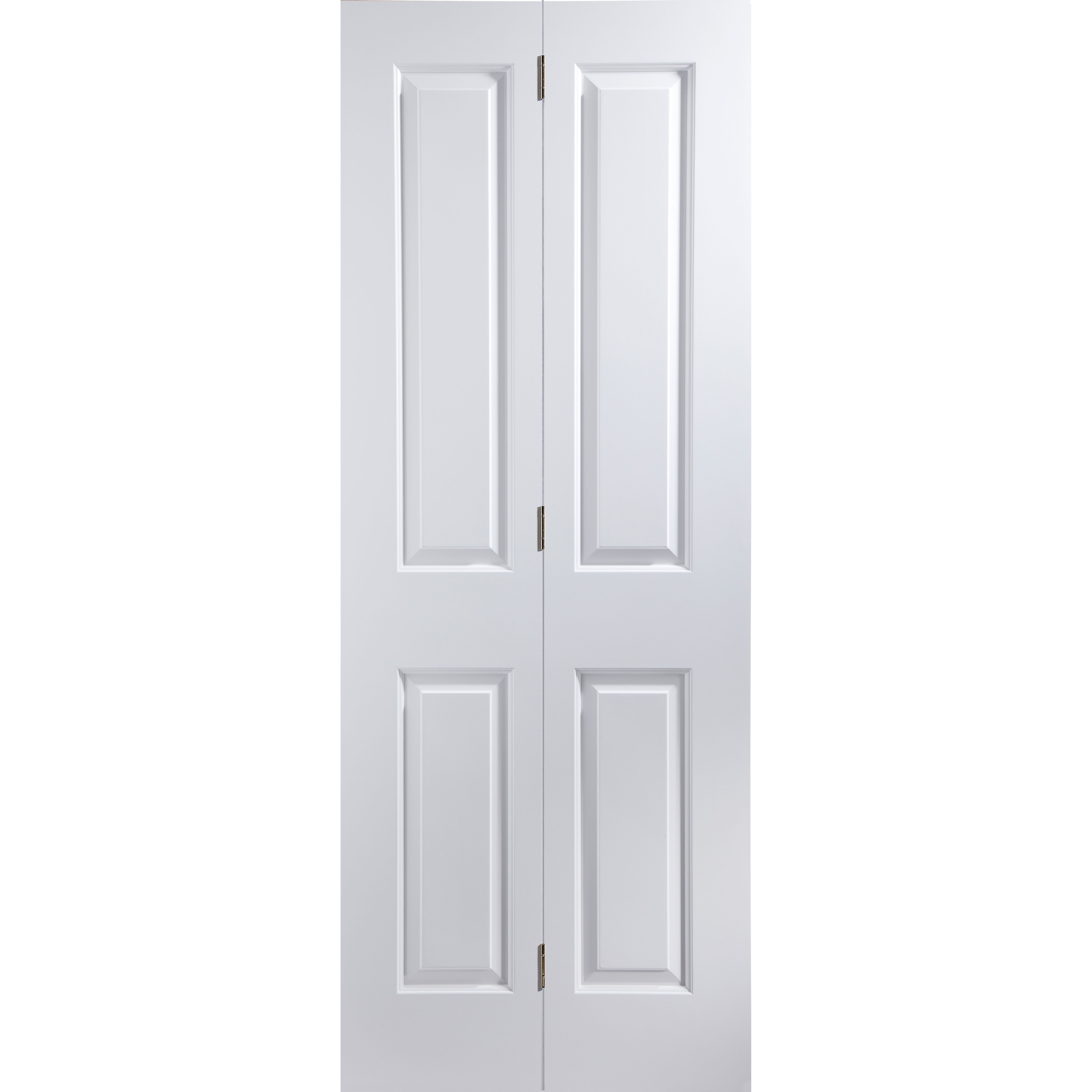 4 Panel Primed White Internal Bi Fold Door Set H 1950mm W 674mm
