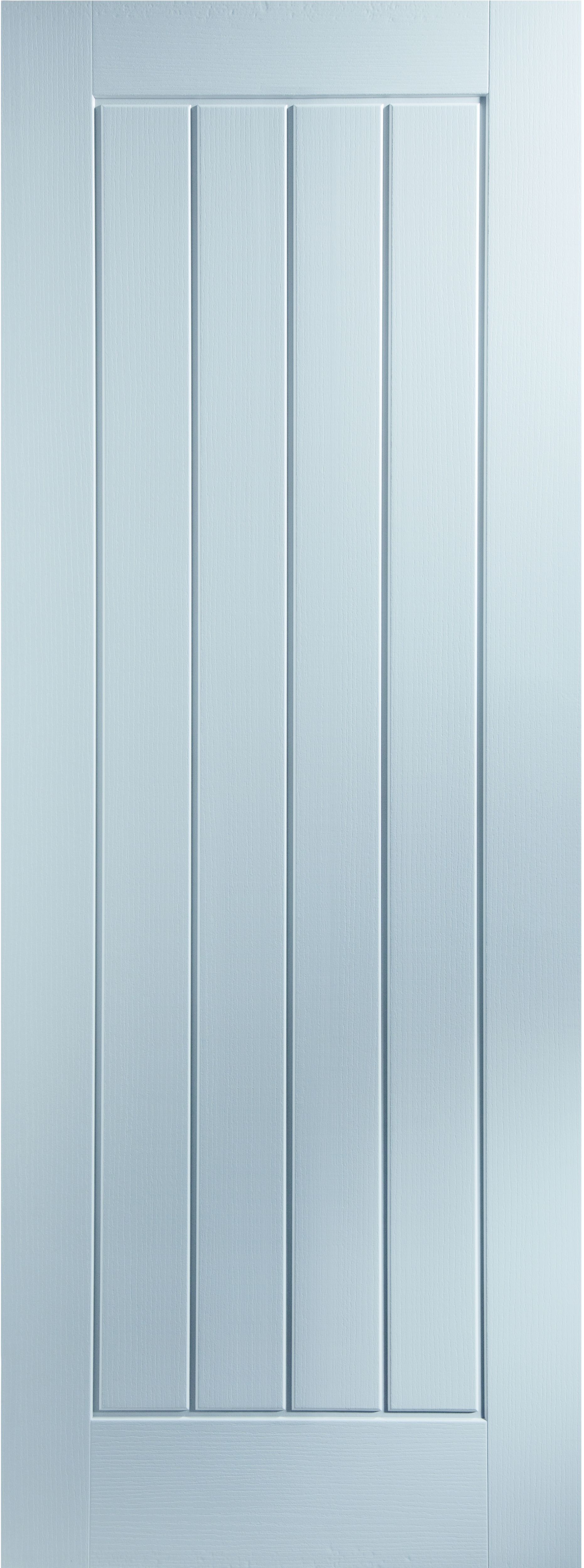 Cottage Primed White Woodgrain effect LH & RH Internal Door, (H)1981mm