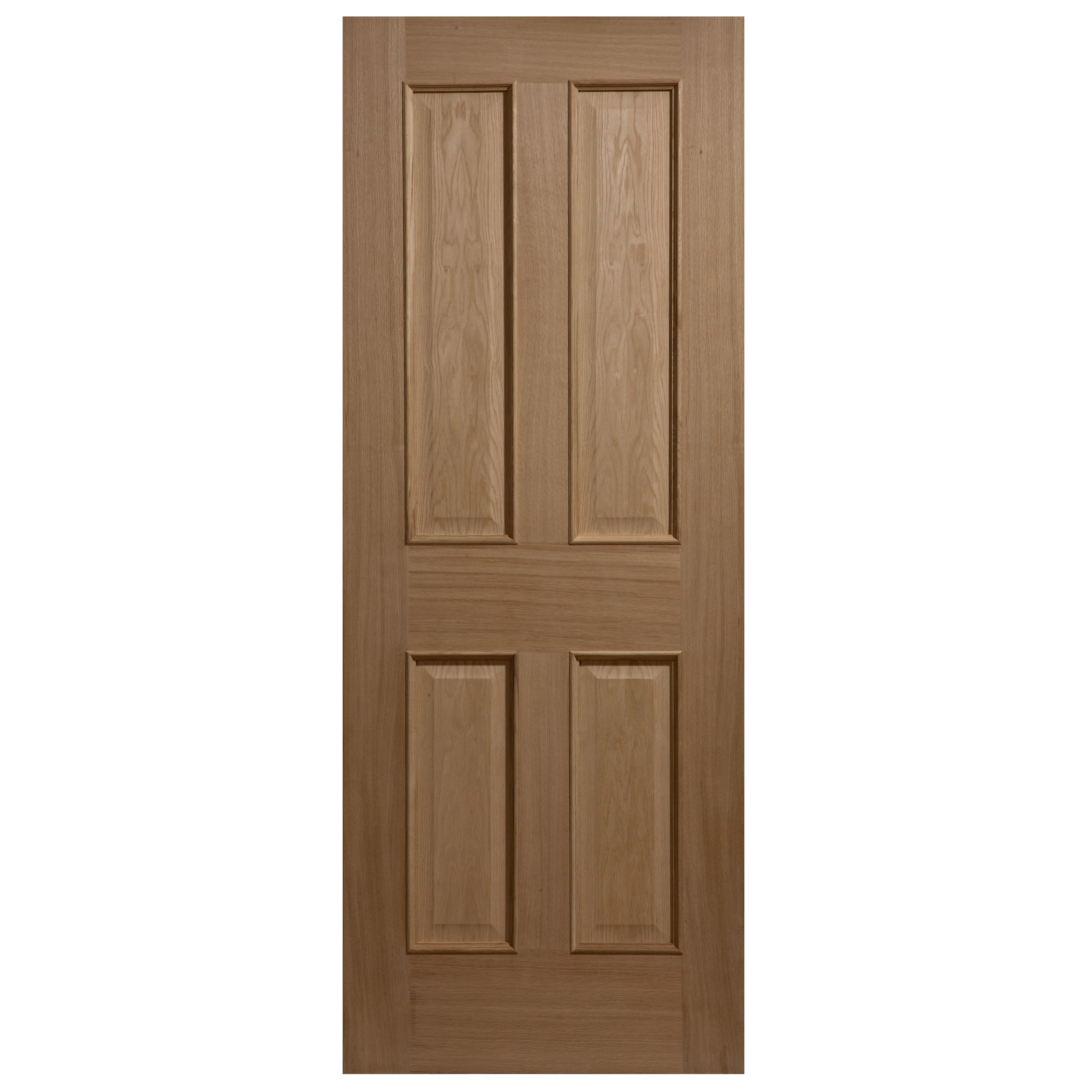 Victorian 4 Panel Oak Veneer Internal Unglazed Door H 2040mm W 926mm Departments Diy At B Q