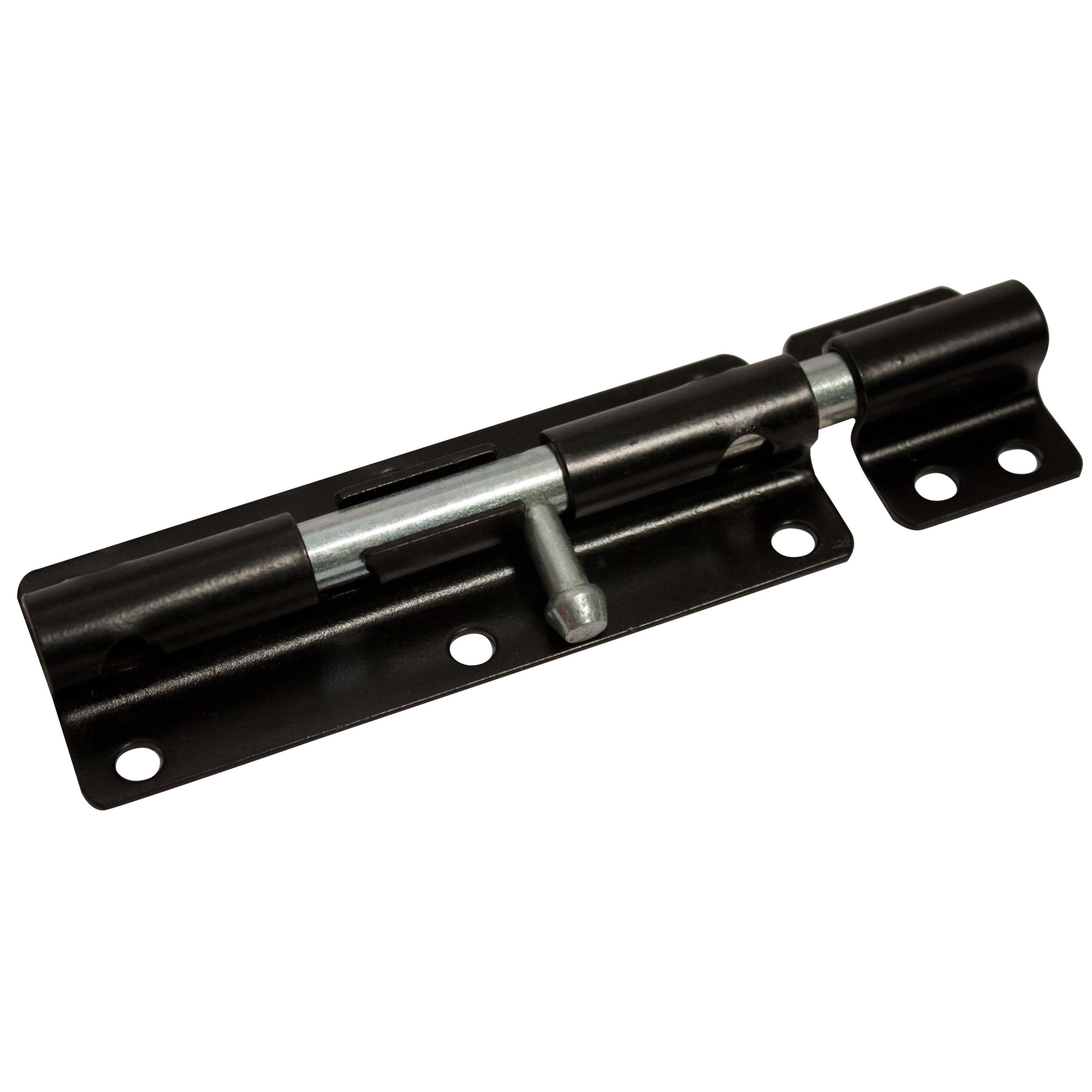 Blooma Black Steel Barrel Door bolt (L)152mm Departments DIY at B&Q