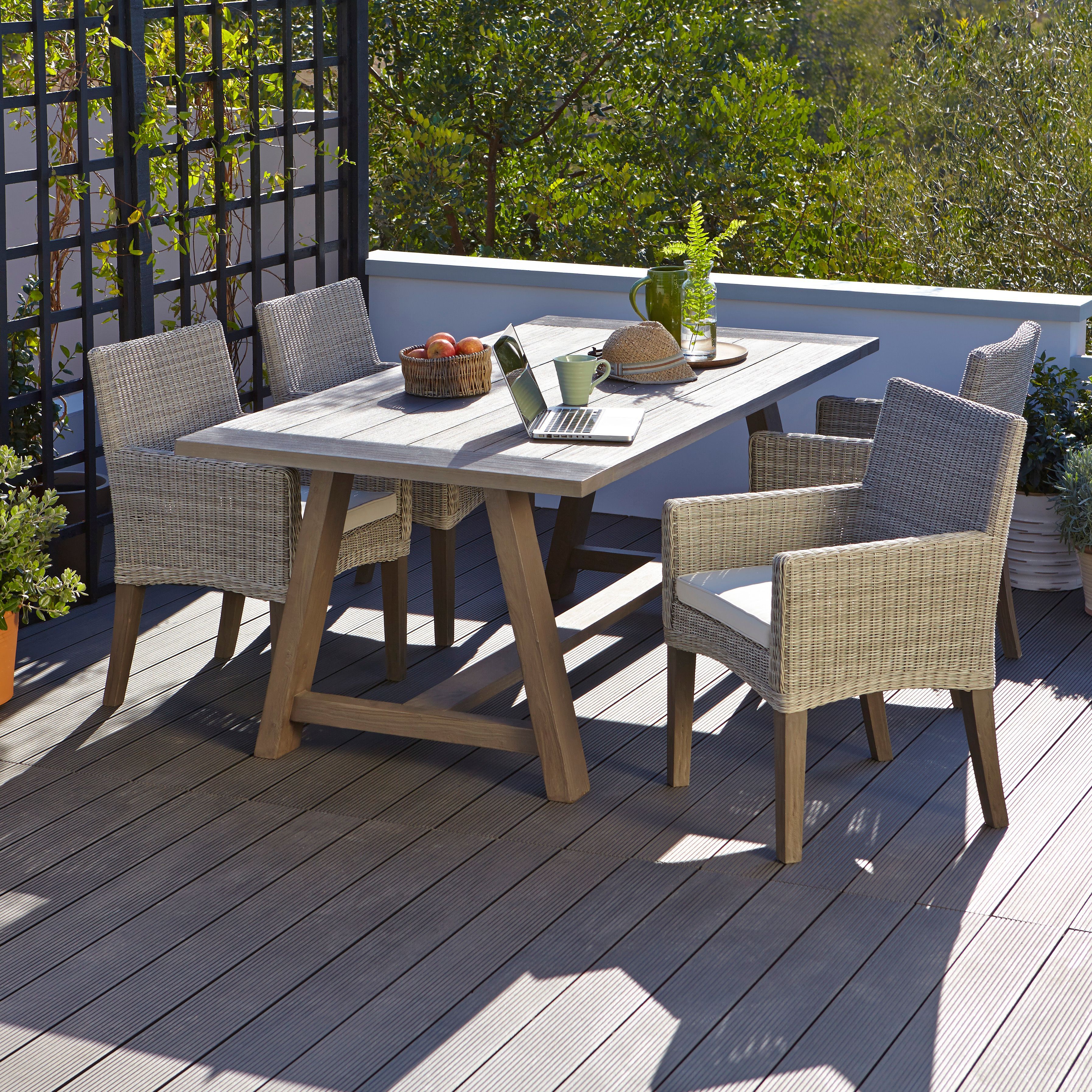 Praslin Seater Garden Dining Set Departments DIY at B&Q