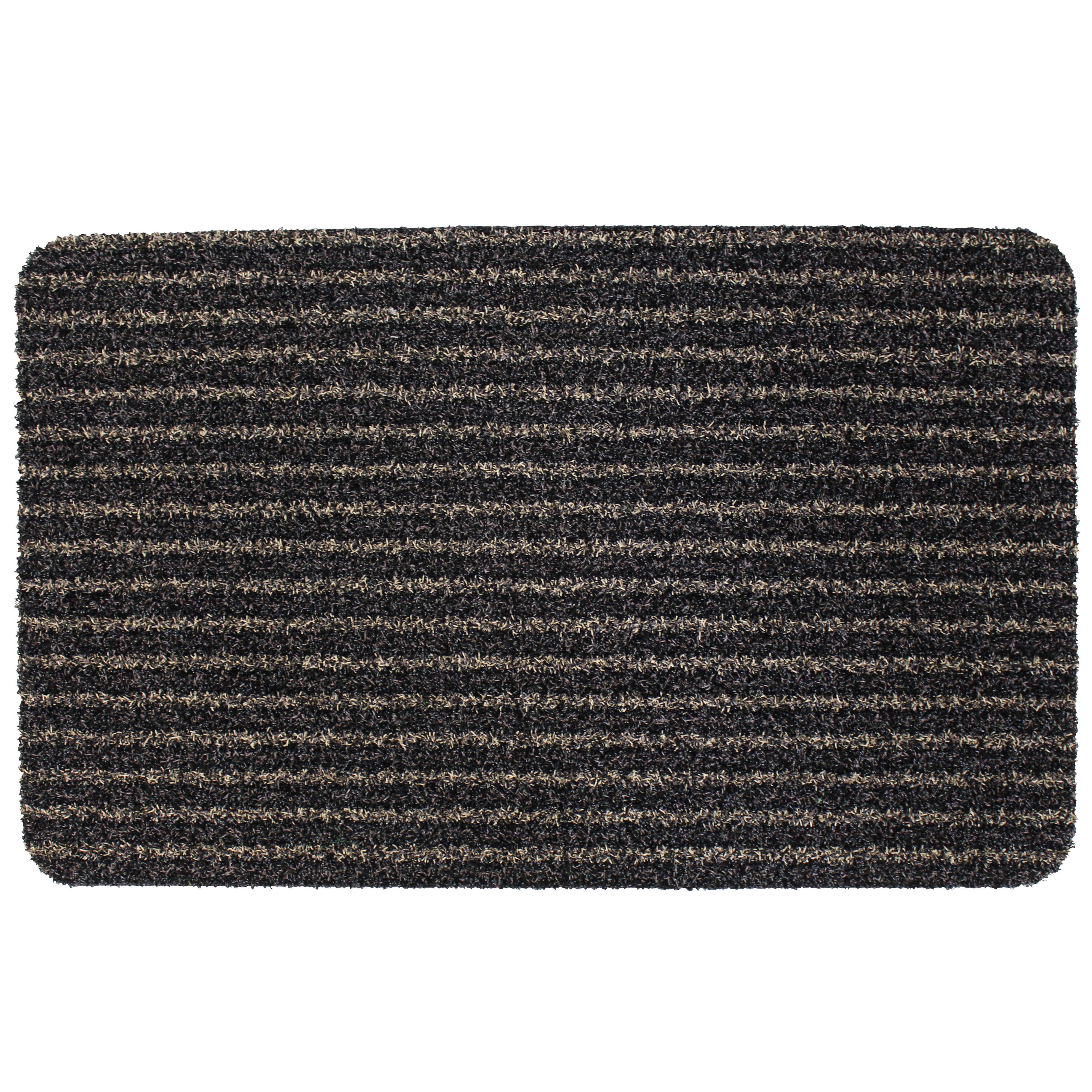 B&Q Black Plastic Door Mat (L)0.6m (W)400mm | Departments | DIY At B&Q