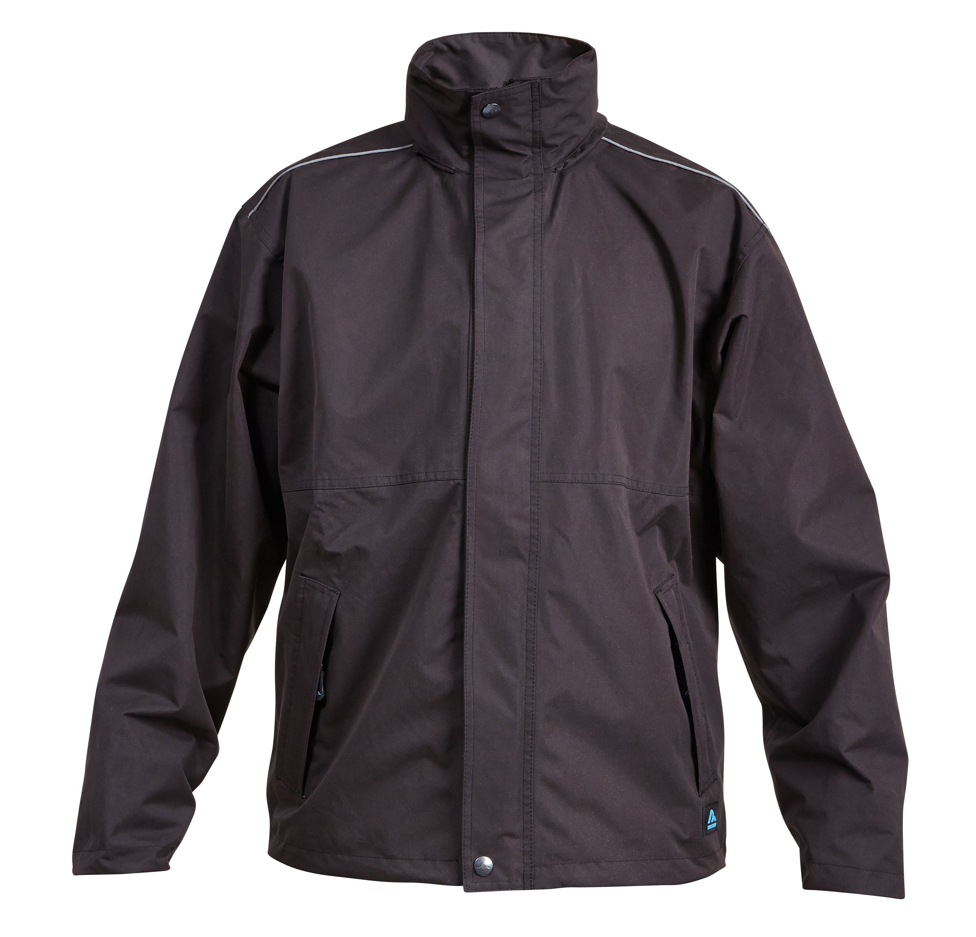 Rigour Black Waterproof Work Jacket Large | Departments | DIY at B&Q