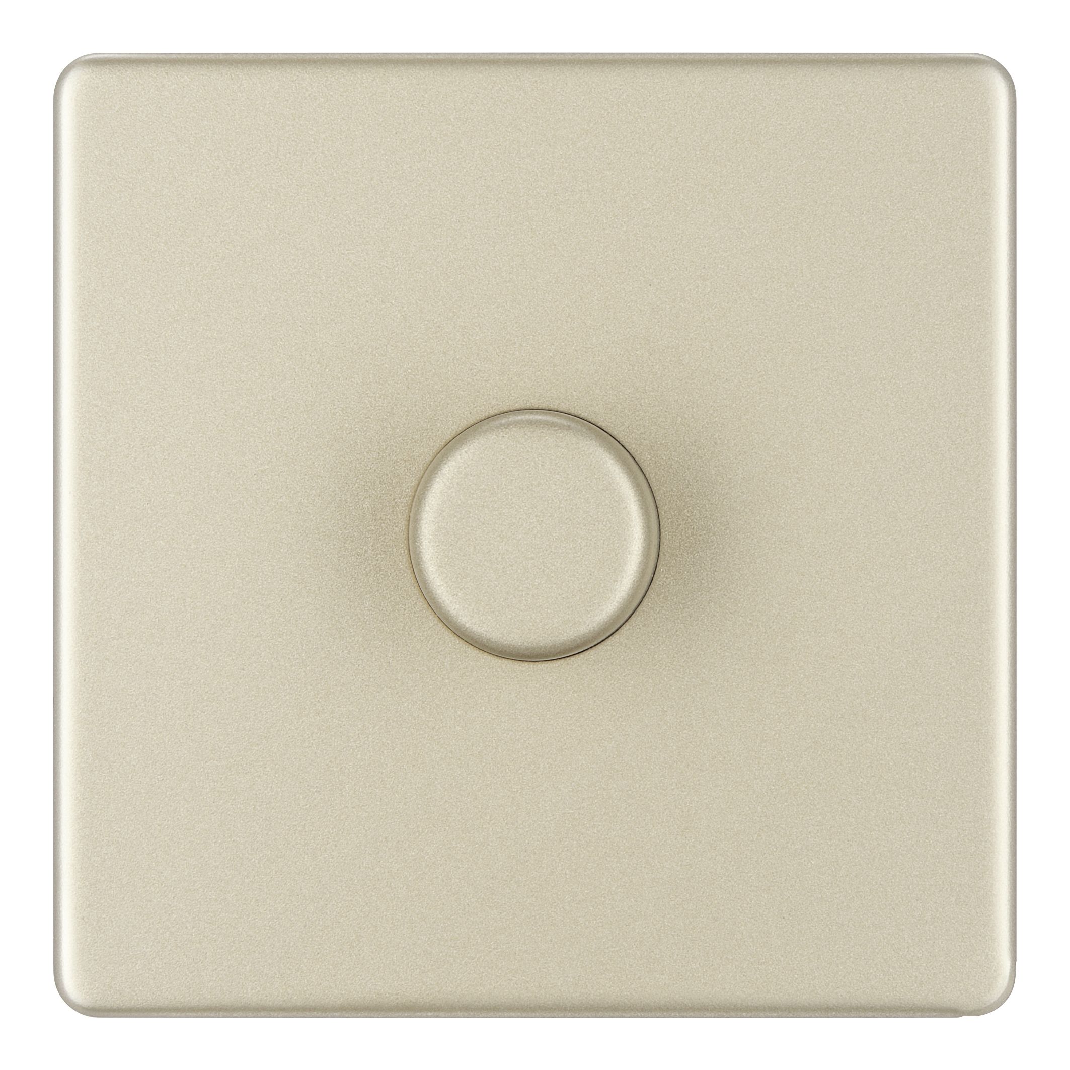 Colours 2 way Single Nickel effect Dimmer switch Departments DIY at B&Q