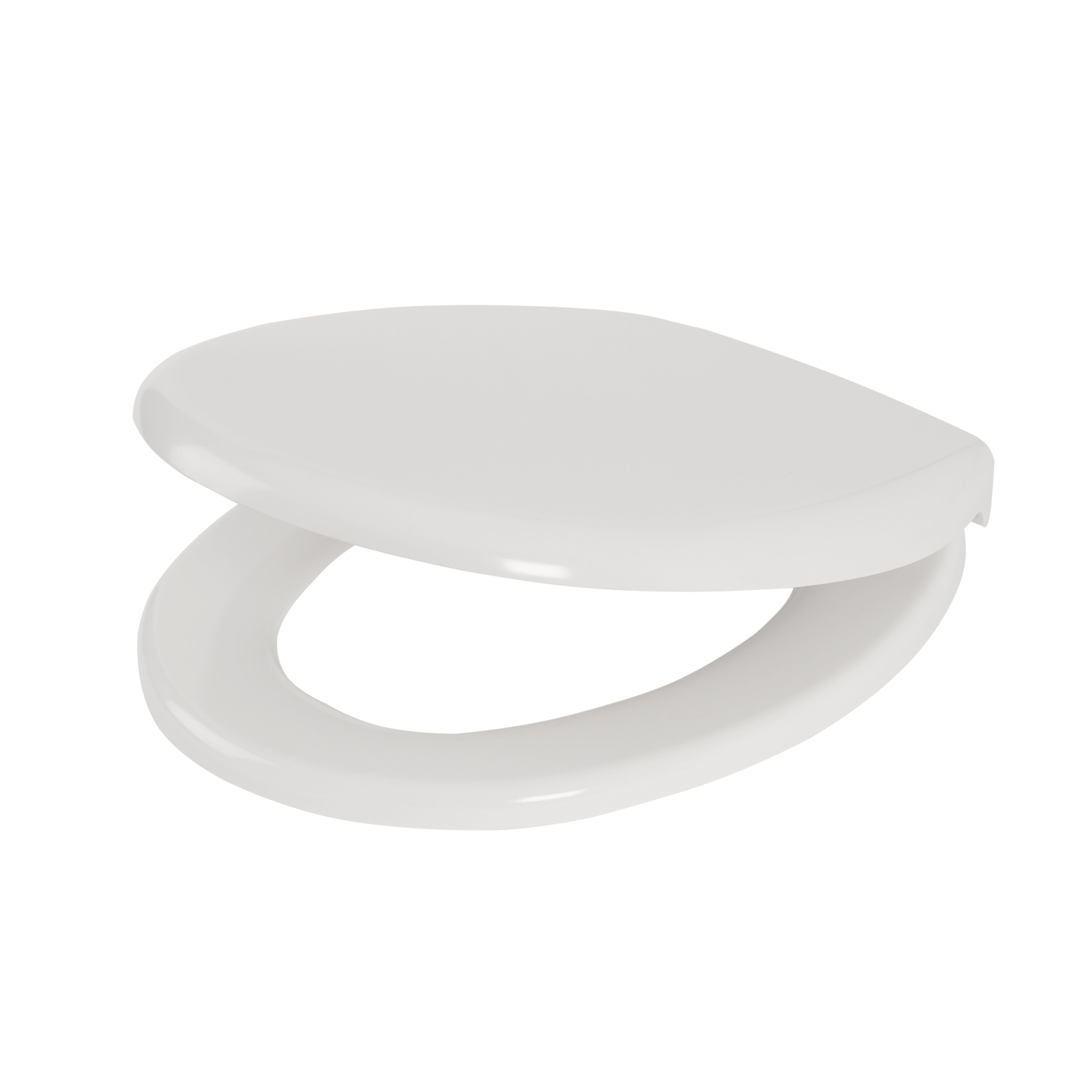 Cooke & Lewis Serina White Raised Soft close Toilet seat | Departments