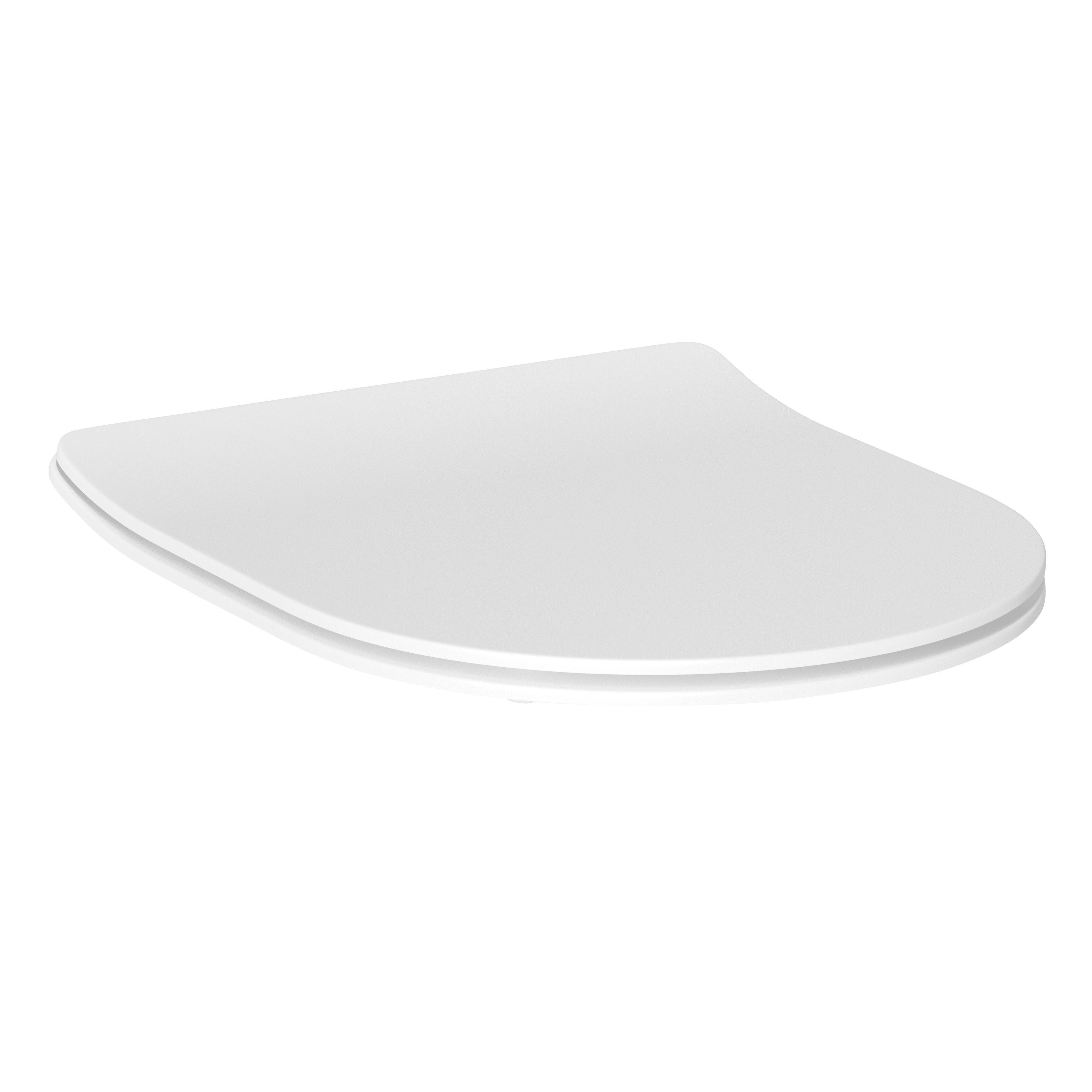 Cooke & Lewis Helena White Soft close Toilet seat | Departments | DIY