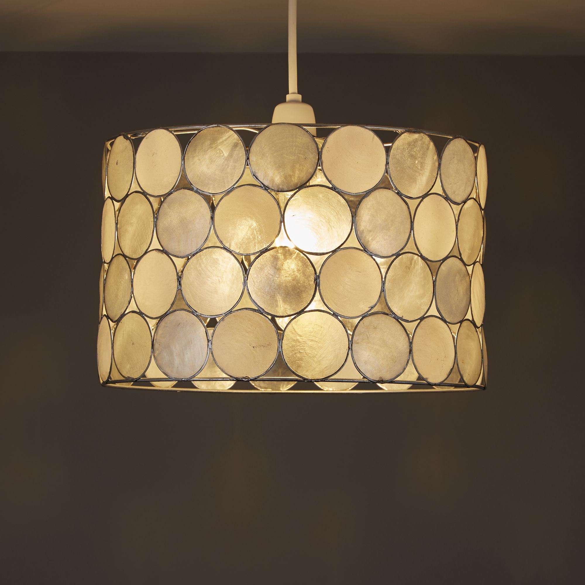 Colours Gilort Natural Circles Lamp Shade (D)290mm Departments DIY