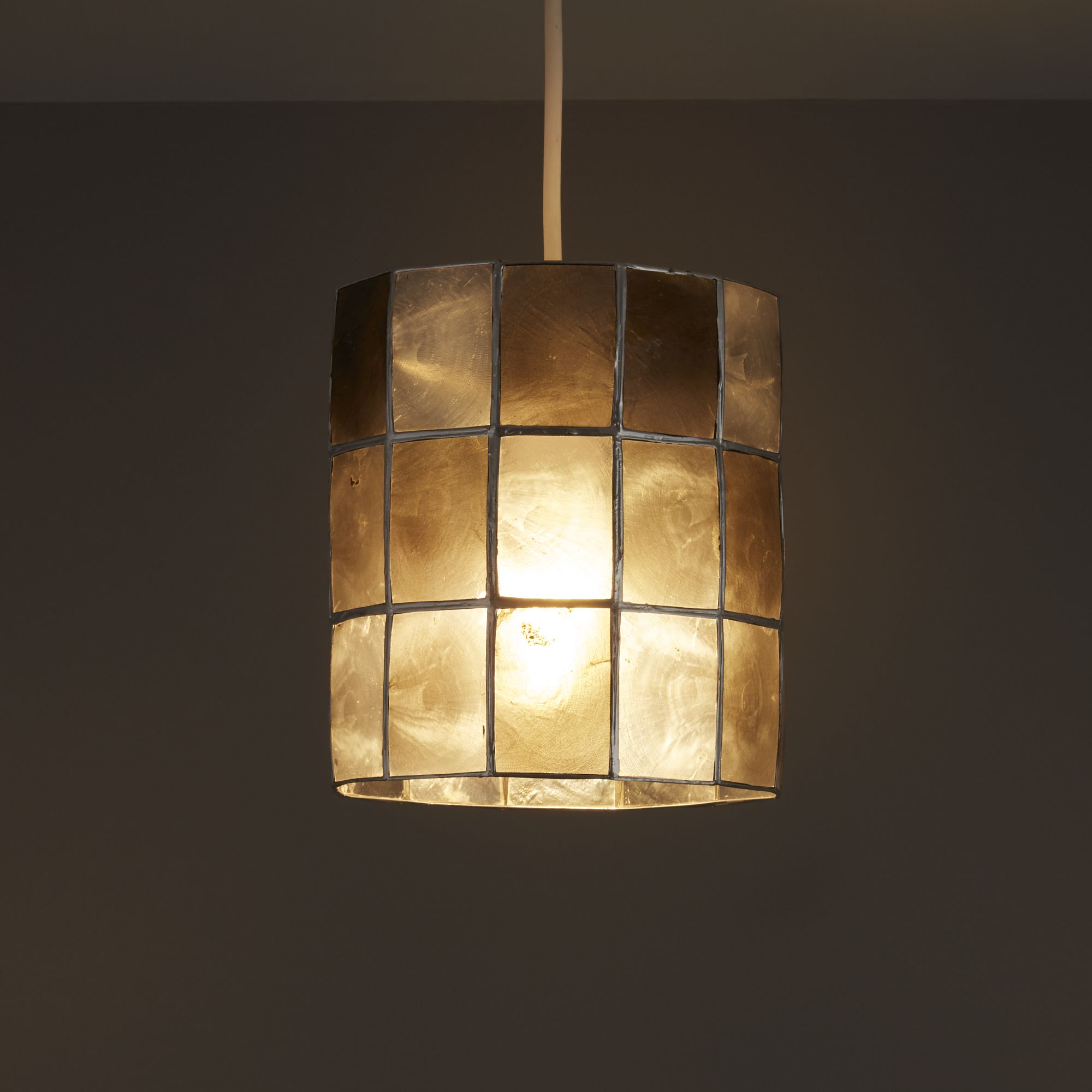 Colours Cabriole Grey Cylinder Lamp Shade (D)160mm Departments DIY