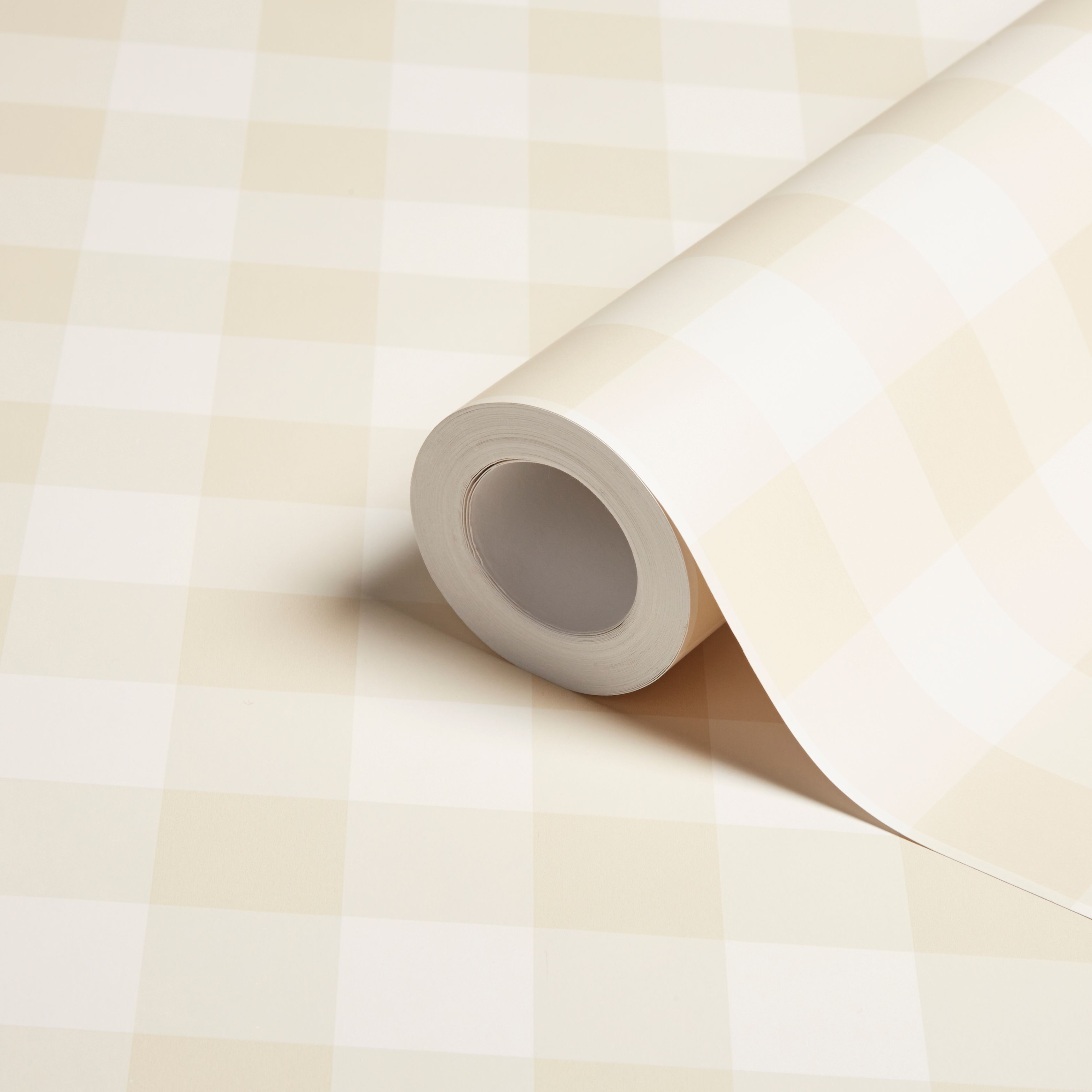 Baby Colours Little Gingham Beige Wallpaper | Departments | DIY at B&Q