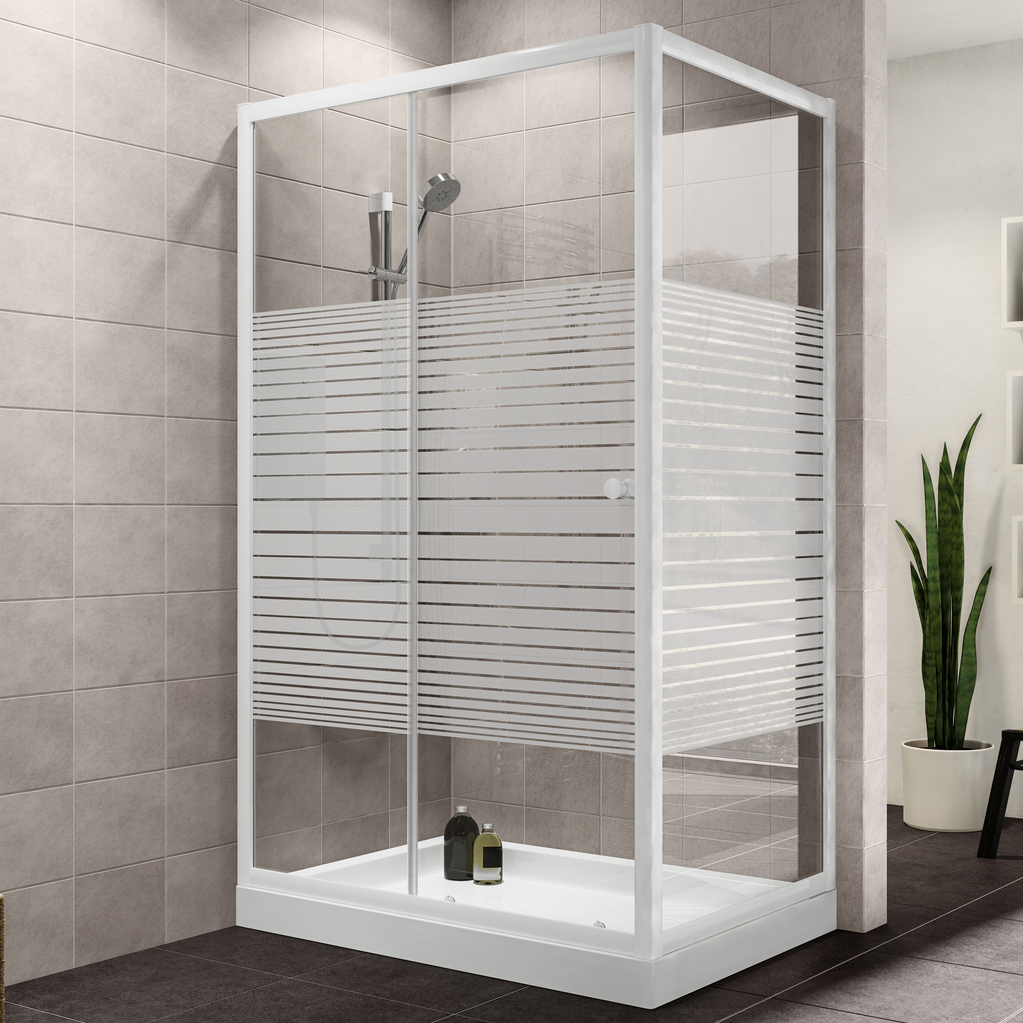 Plumbsure Rectangular Shower enclosure with Single sliding 