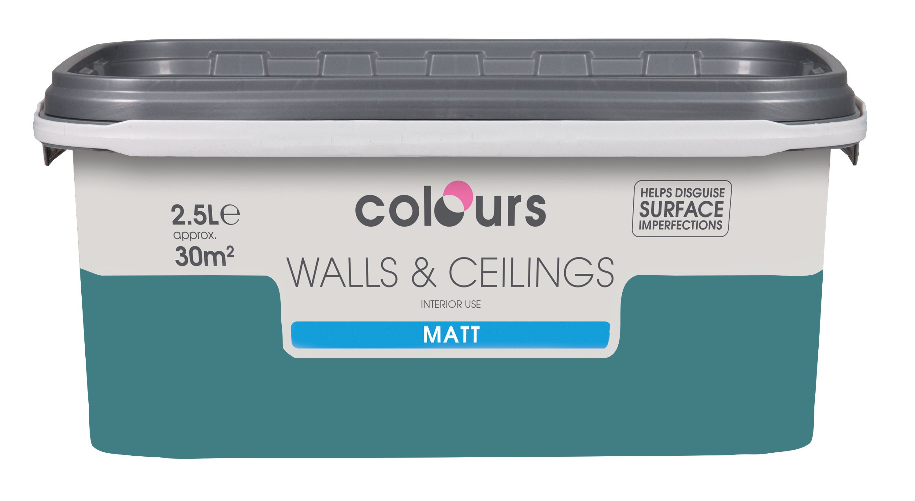 Colours Standard Barbados blue Matt Emulsion paint 2.5L Departments