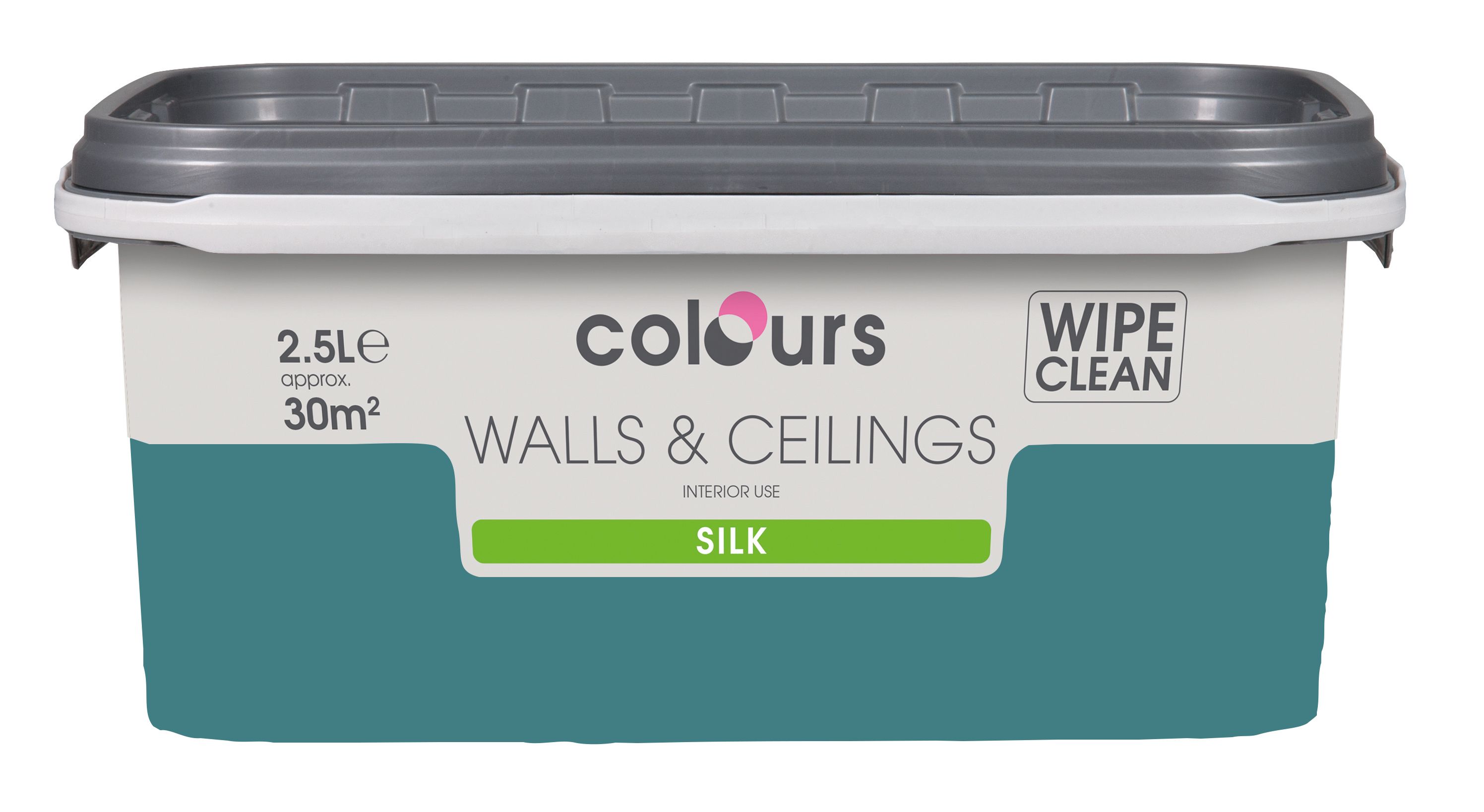 Colours Standard Barbados Blue Silk Emulsion Paint 2.5L Departments