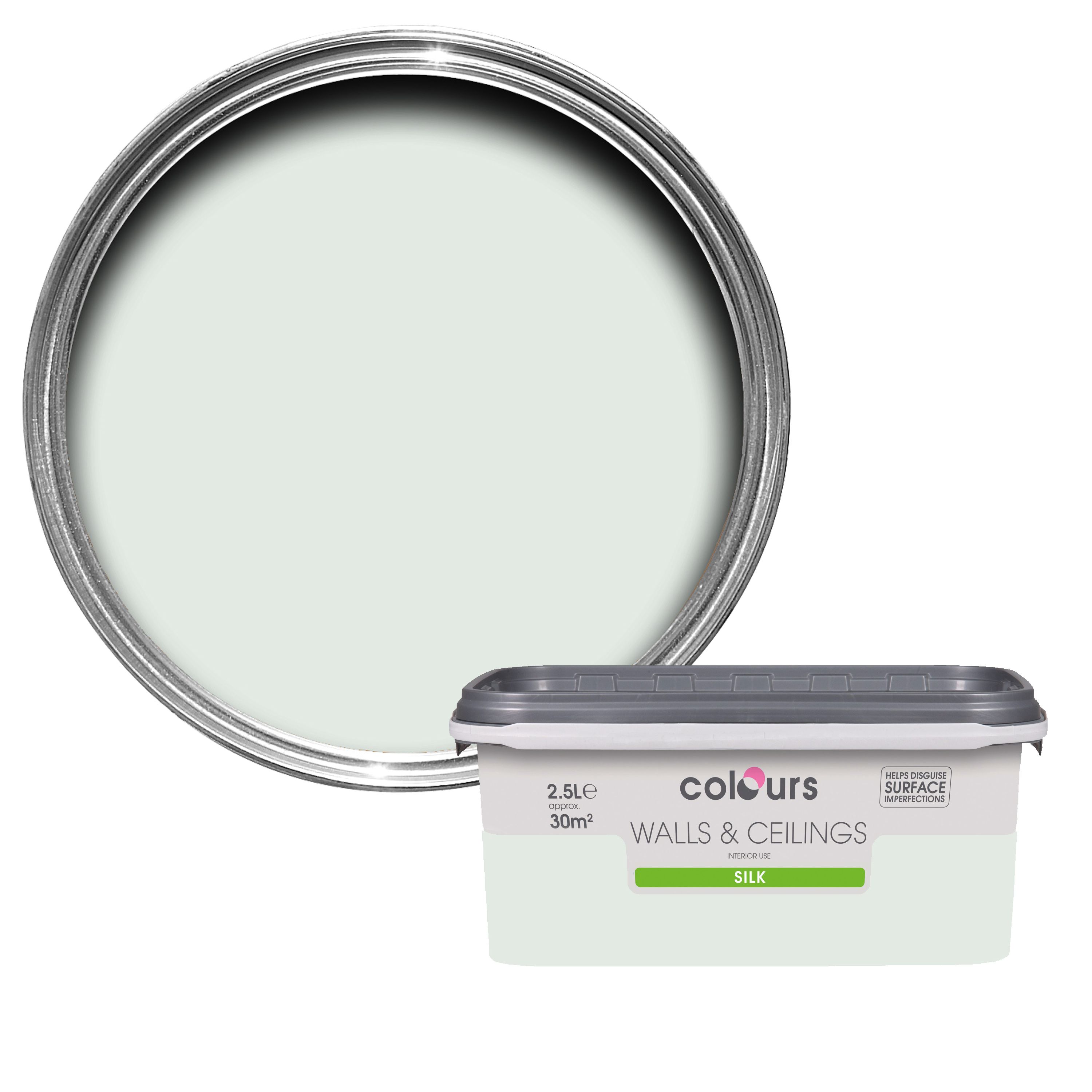 Colours Standard Mint secret Silk Emulsion paint 2.5L Departments