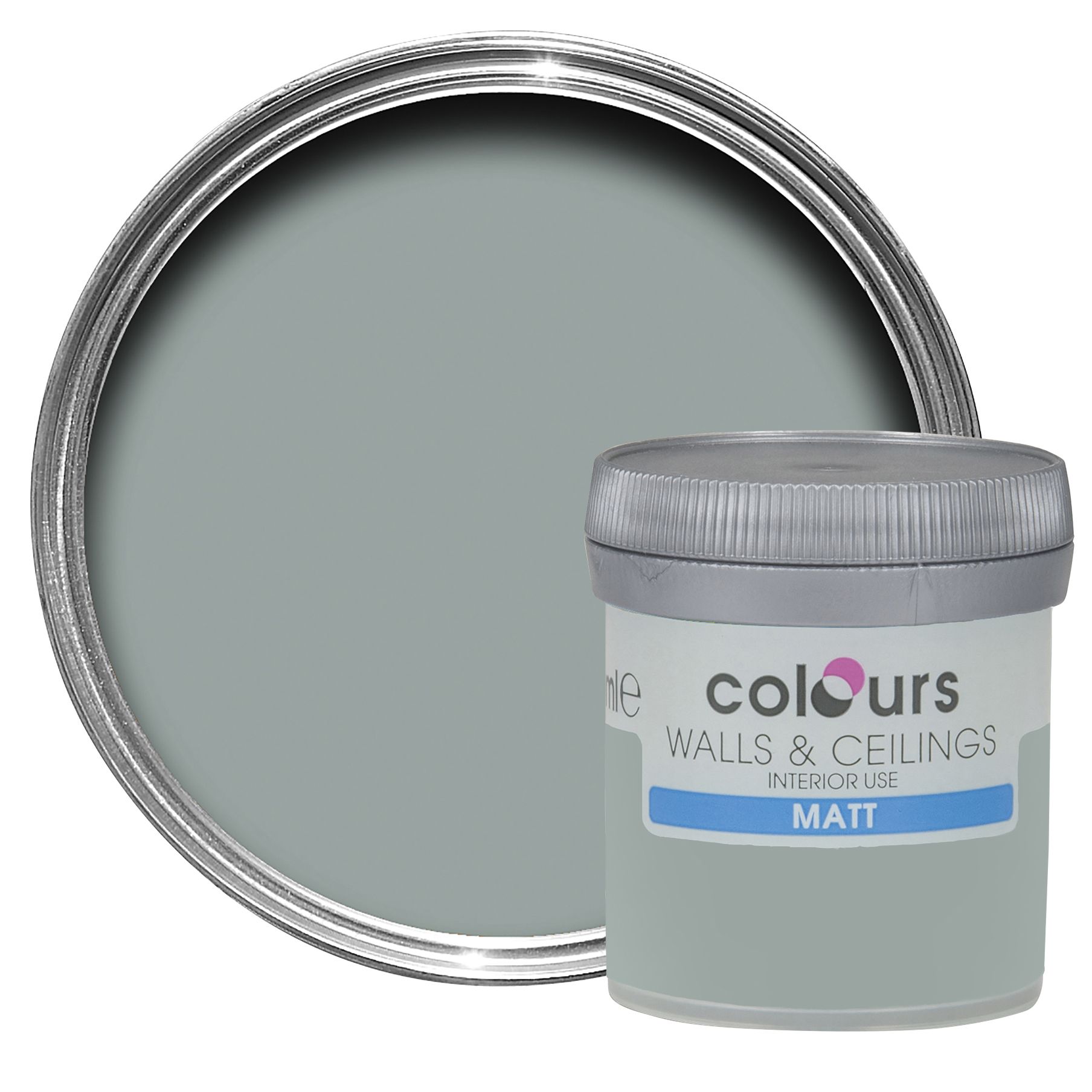 Colours Tester Eau de nil Matt Emulsion paint 0.05L Tester pot Departments DIY at B&Q