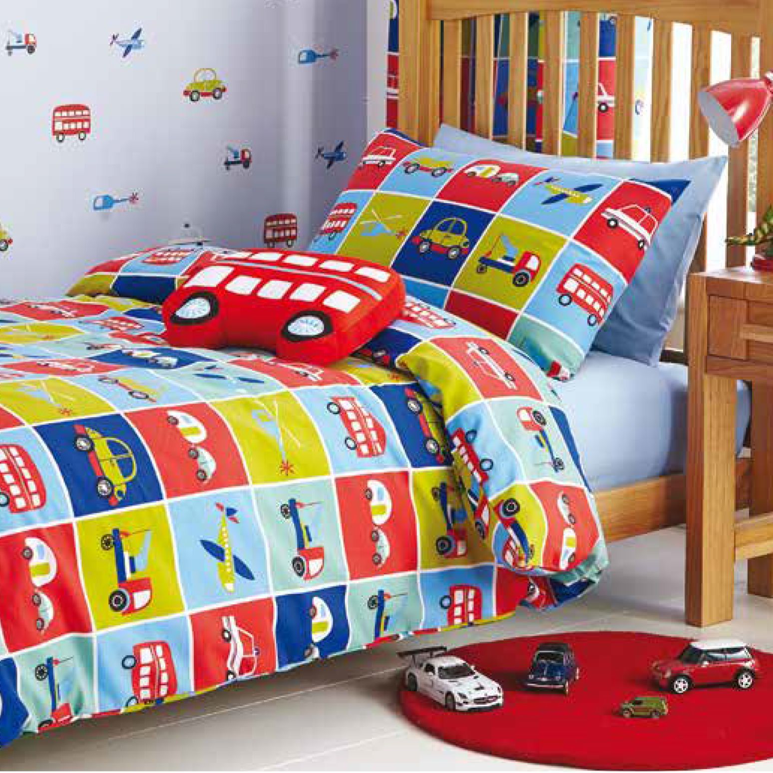 Kids Colours Transport Multicolour Single Bedding Set