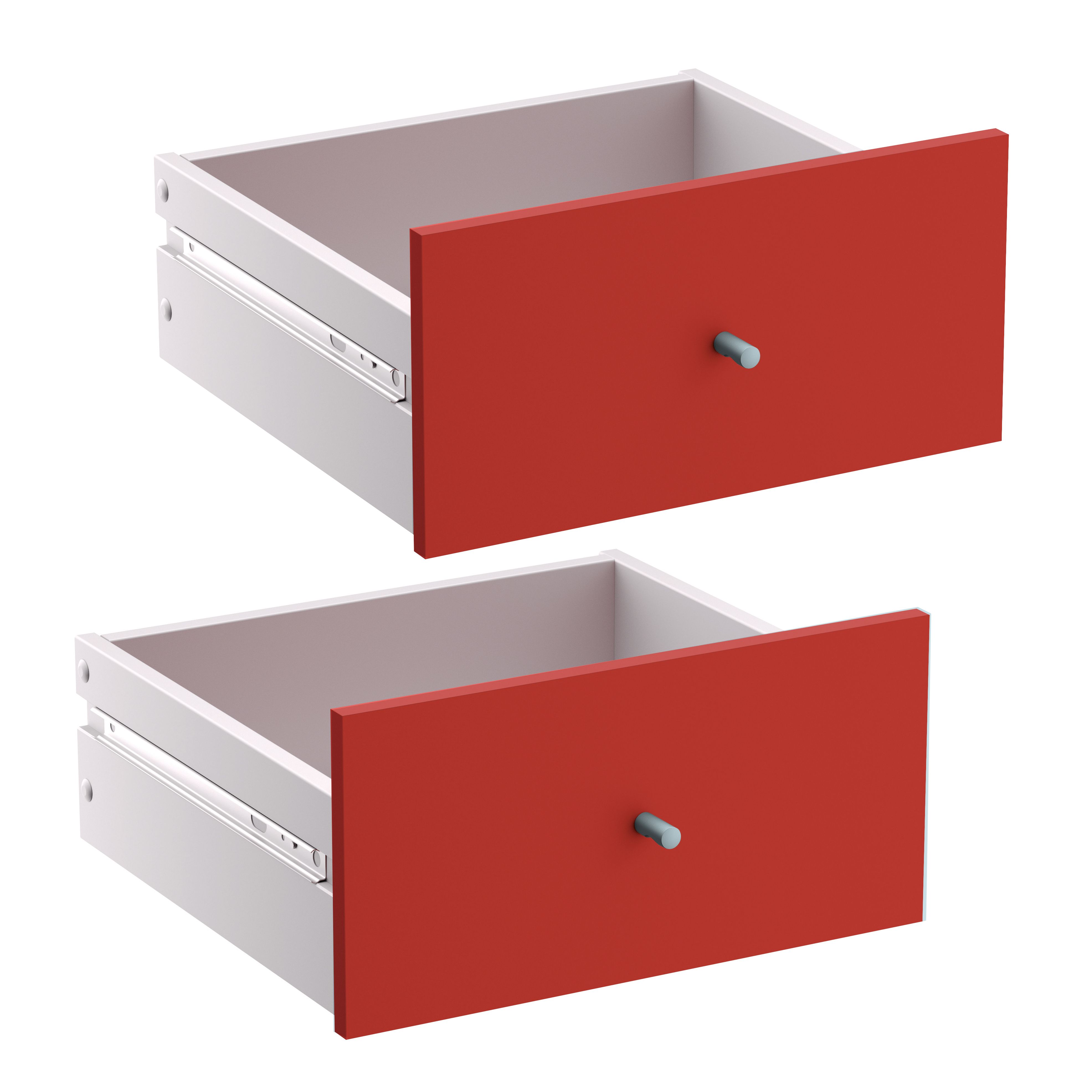 Form Konnect Red 2 Drawer Set W 322mm B Q