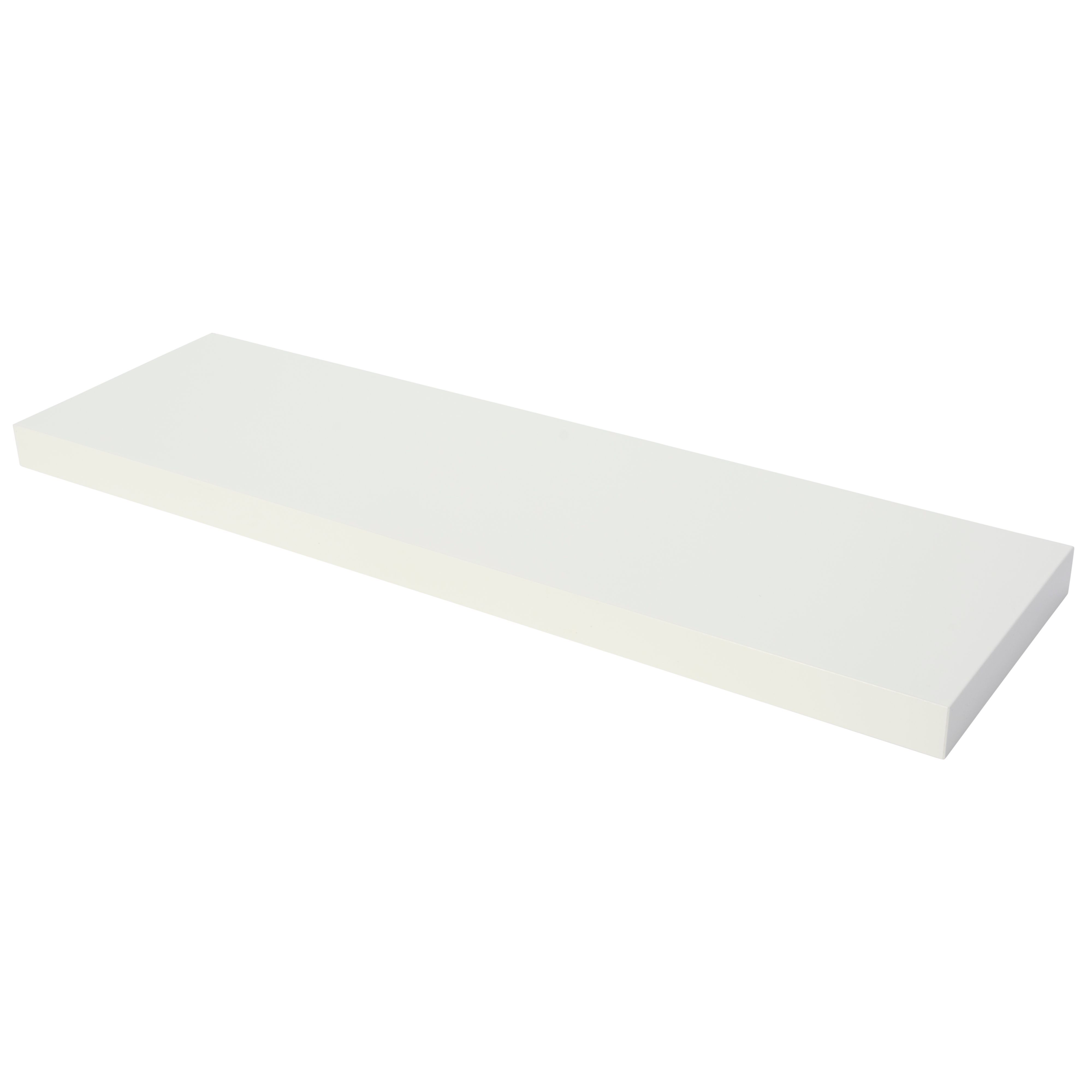 White Gloss Floating Shelf (L)802mm (D)237mm | Departments | DIY At B&Q