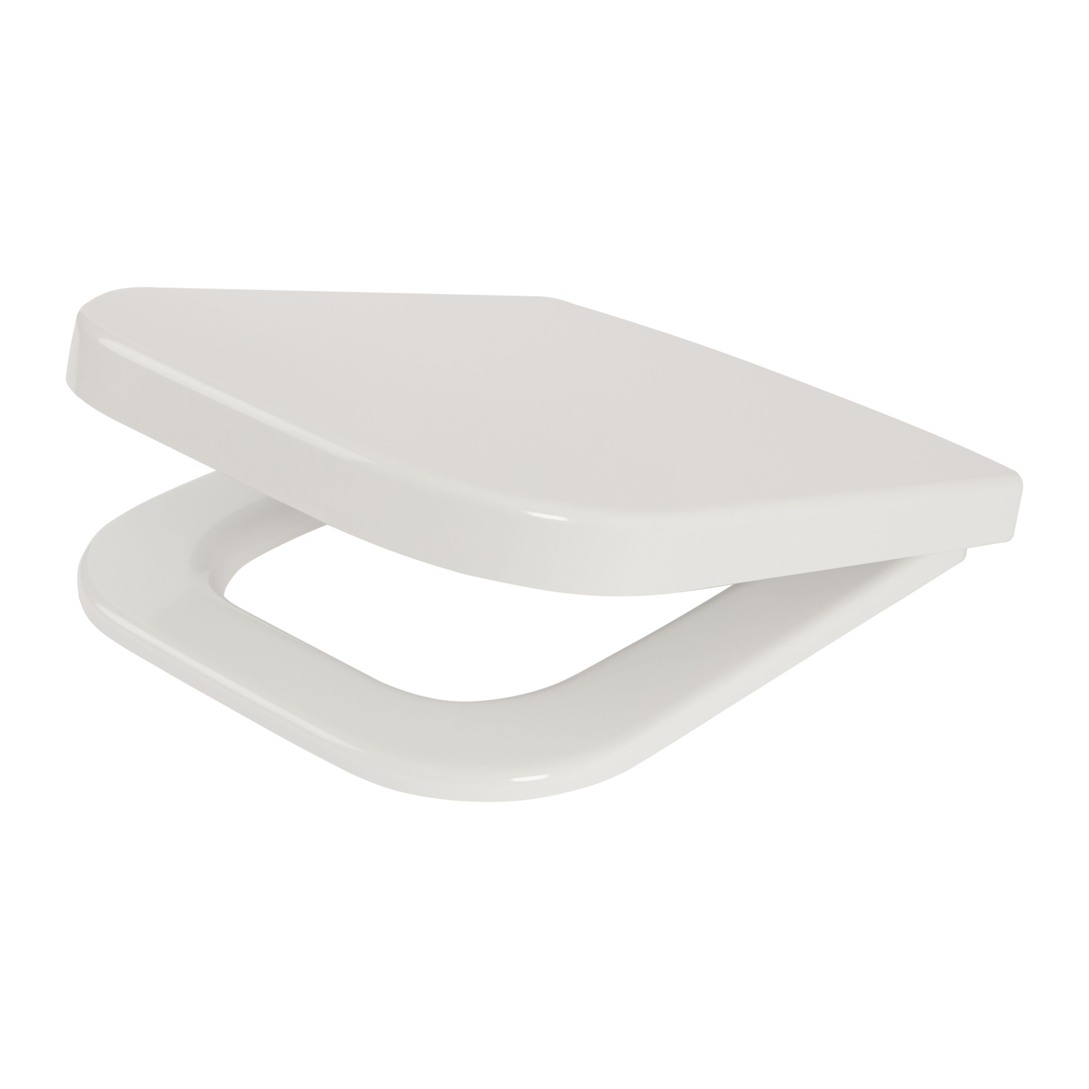 Cooke & Lewis Santoro White Soft close Toilet seat | Departments | DIY