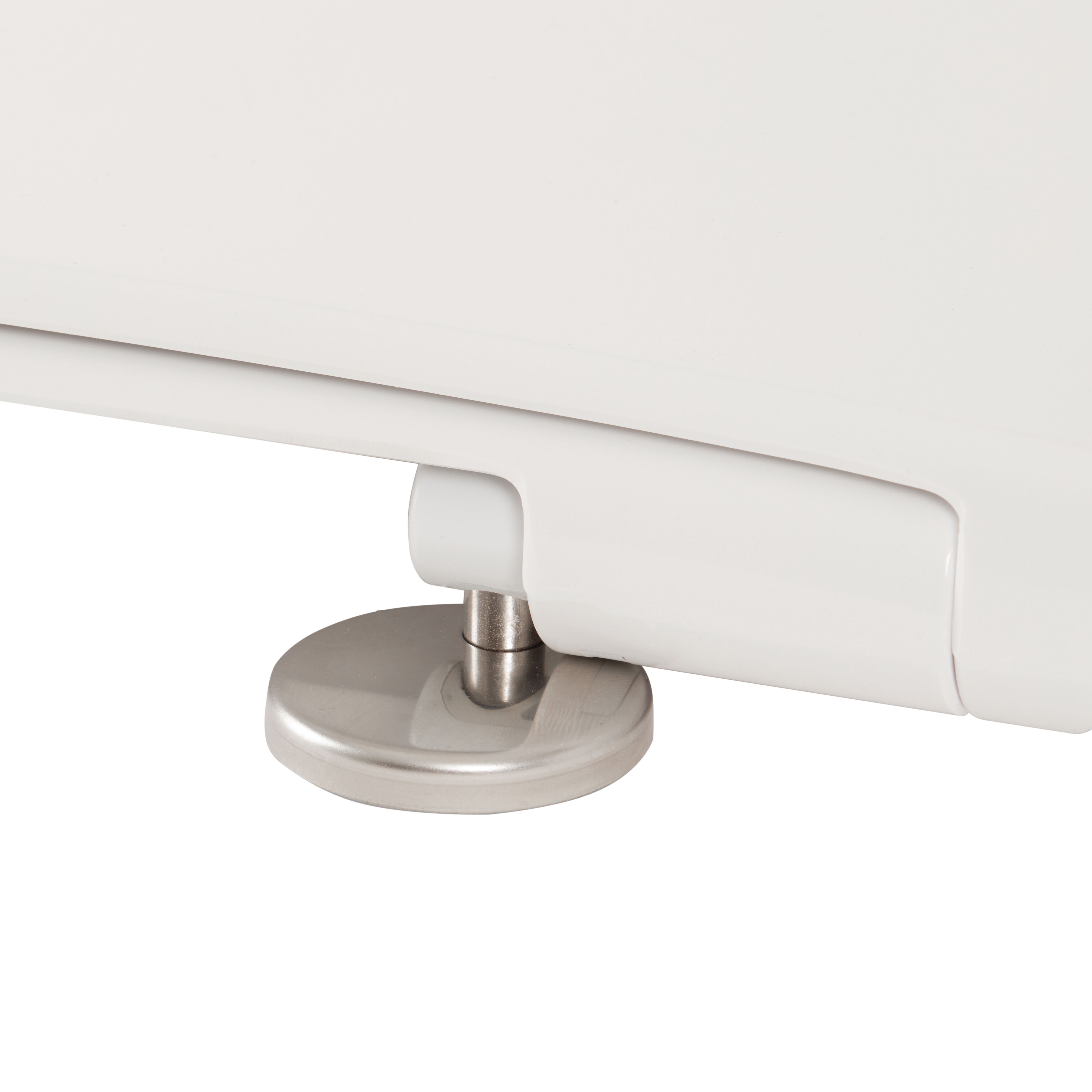 Cooke & Lewis Santoro White Soft close Toilet seat | Departments | DIY