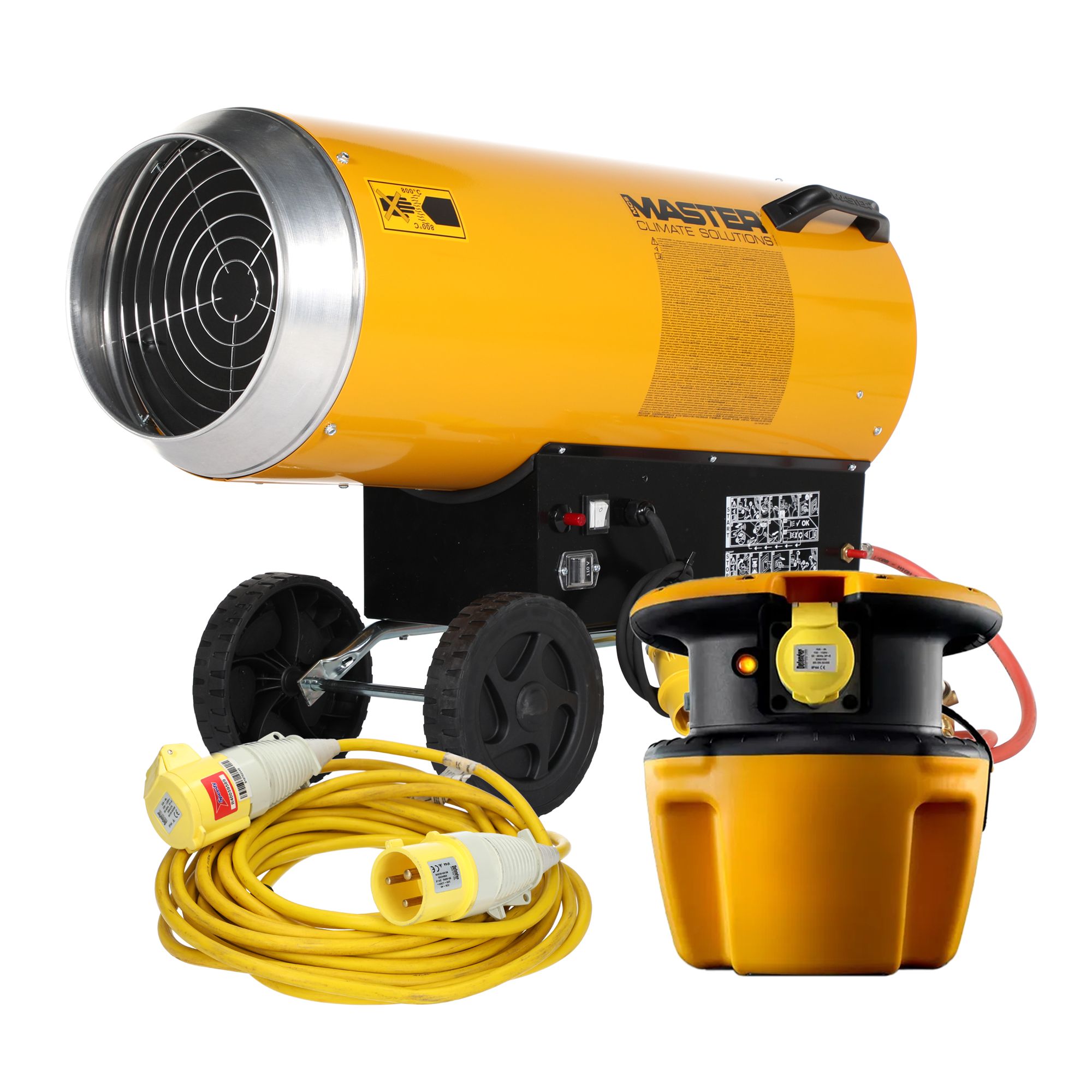 53kW 110V Propane Air heater bundle - Week hire