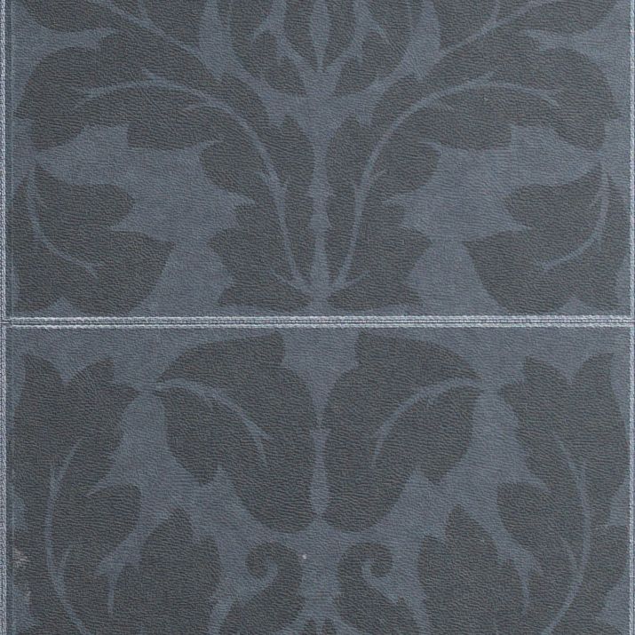 Wall Fashion Impala Black Leather Effect Damask Leather Effect