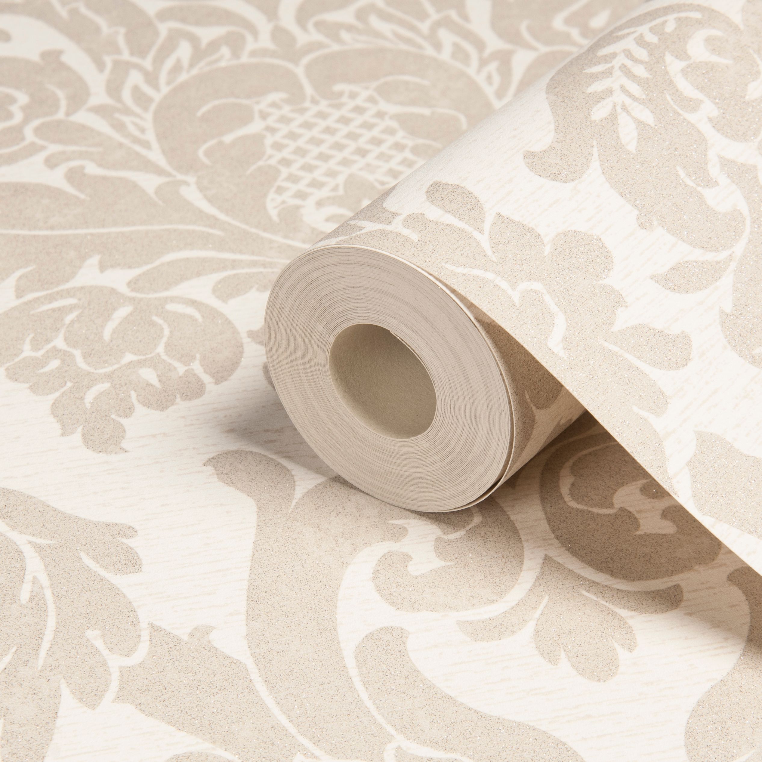 Gold Kensington Gold Damask Wallpaper | Departments | DIY at B&Q