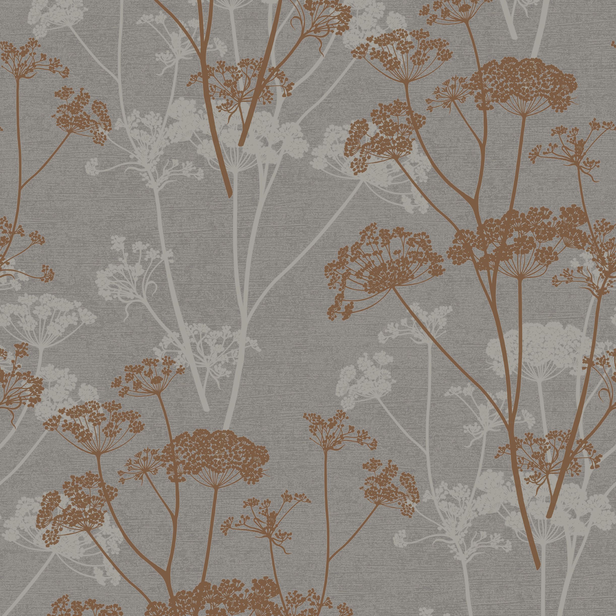 Gold Ophelia Copper Organic Glitter effect Wallpaper | Departments