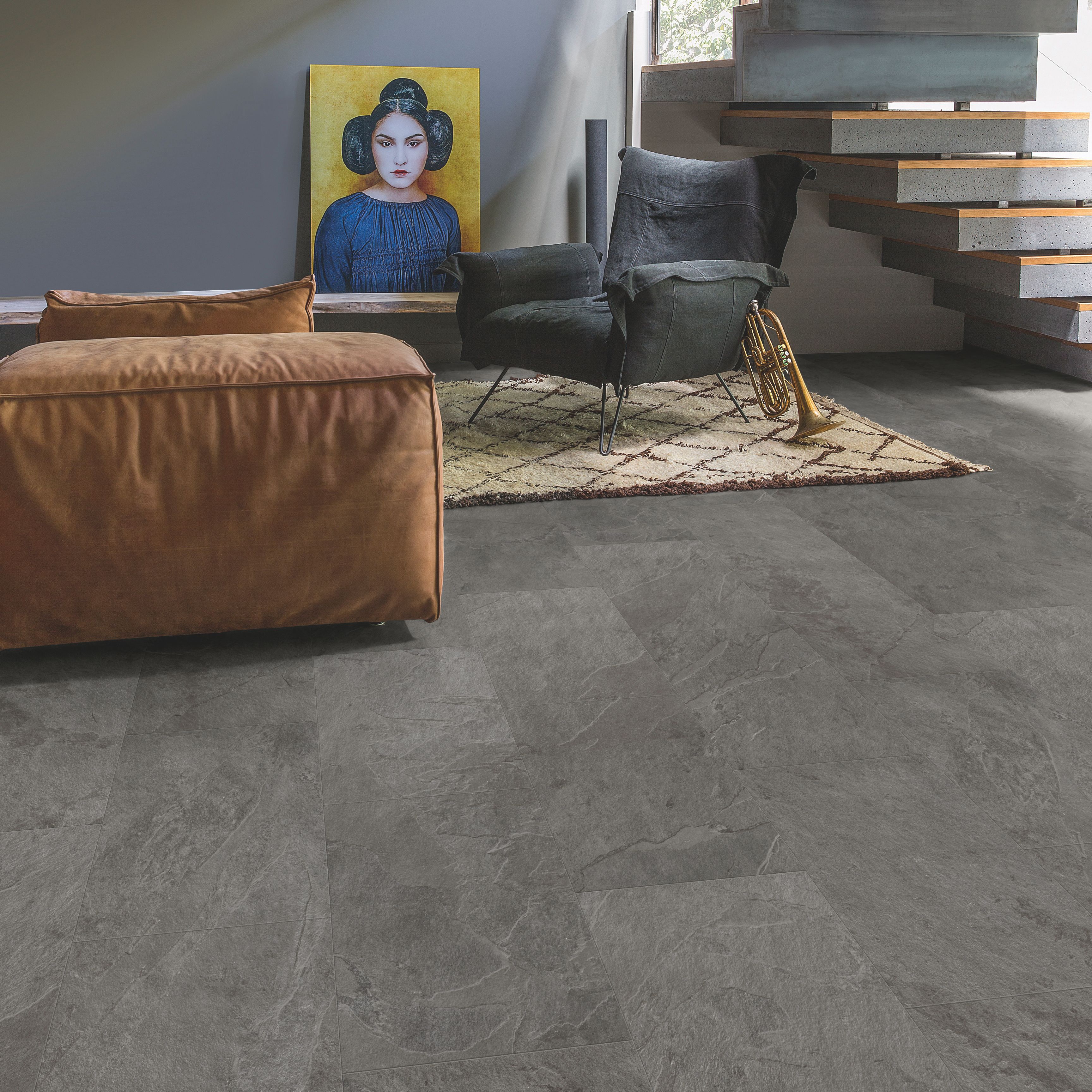 Grey Slate Effect Vinyl Floor Tiles – Flooring Tips