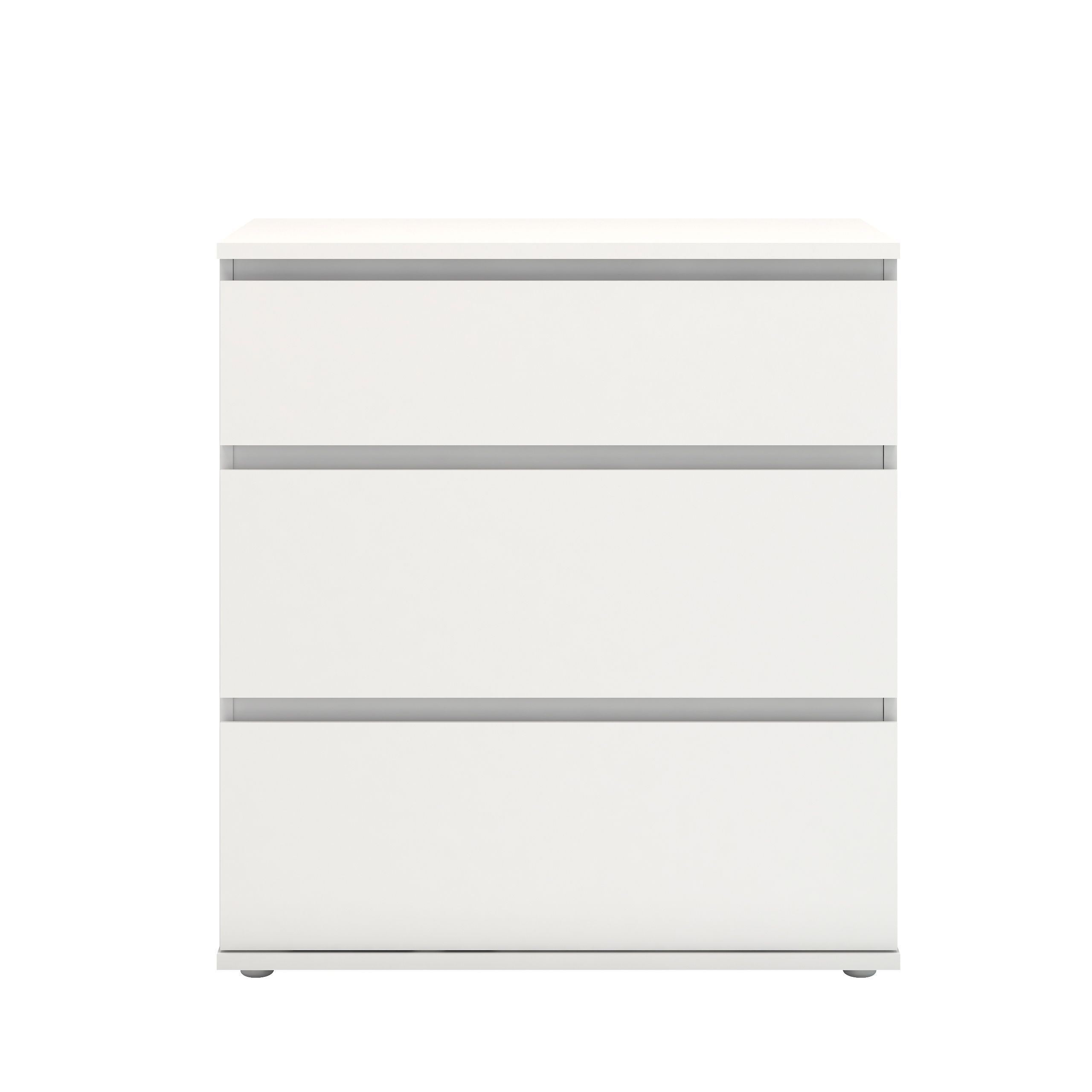 Nova White Matt 3 Drawer Chest of Drawers (H)831mm (W)768mm (D)400mm